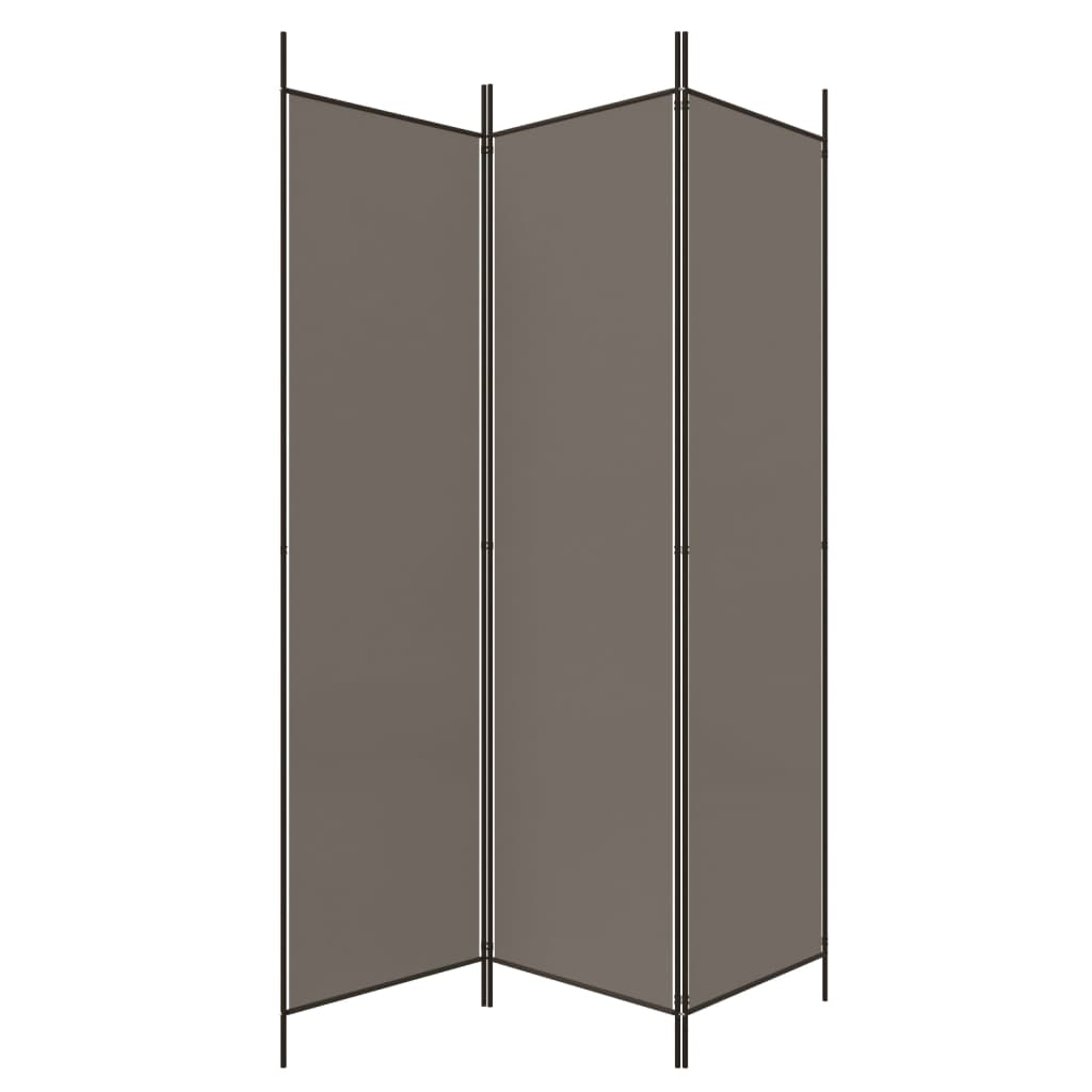 3-tlg. Paravent Schwarz 150x200 cm Stoff