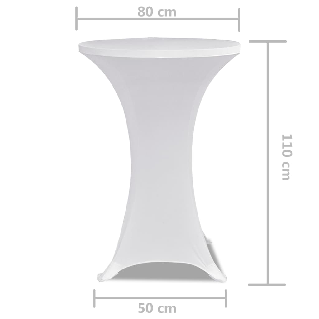 Tischhusse Stretchhusse 2 Stk 70 cm Anthrazit