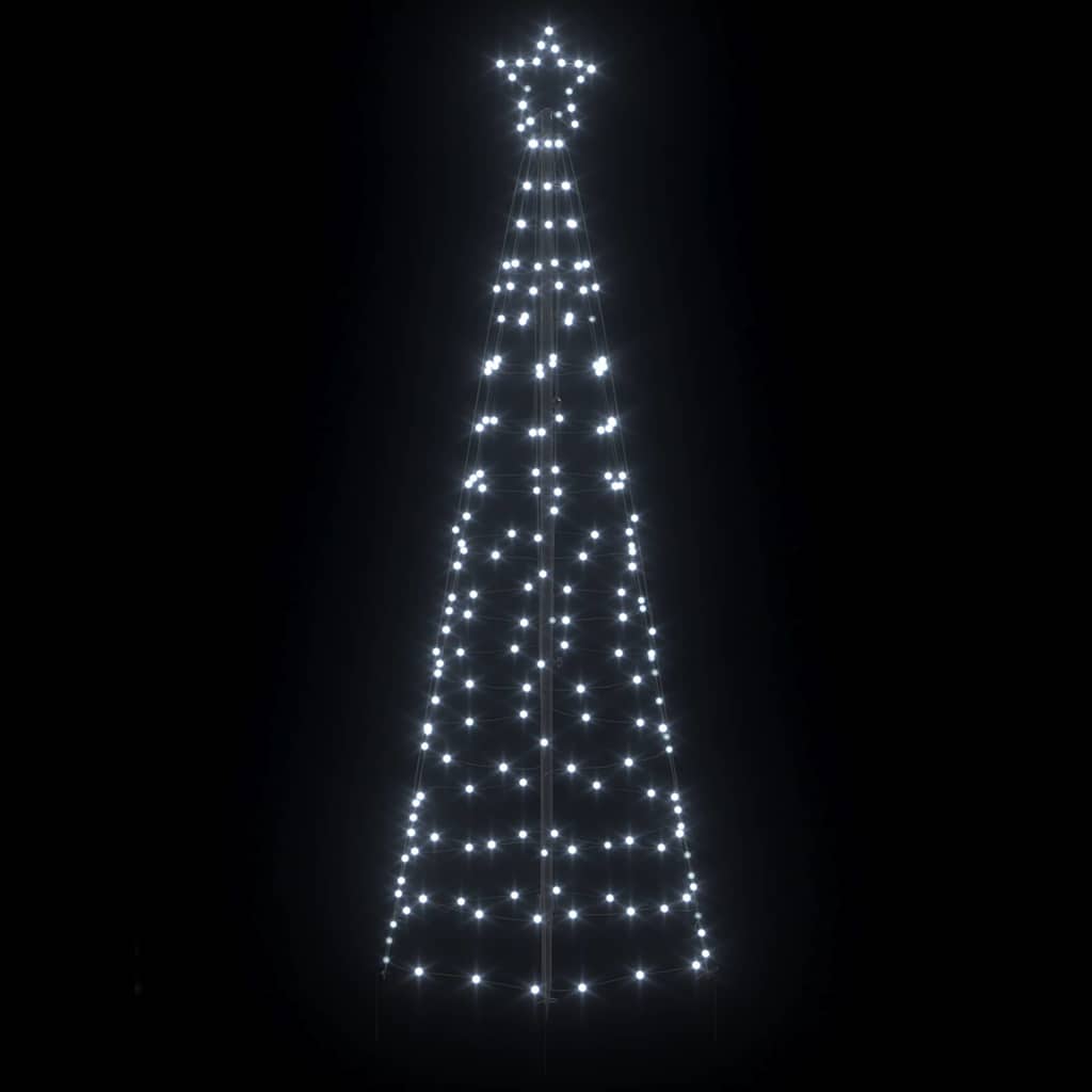 LED-Weihnachtsbaum mit Erdspießen 220 LEDs Warmweiß 180 cm