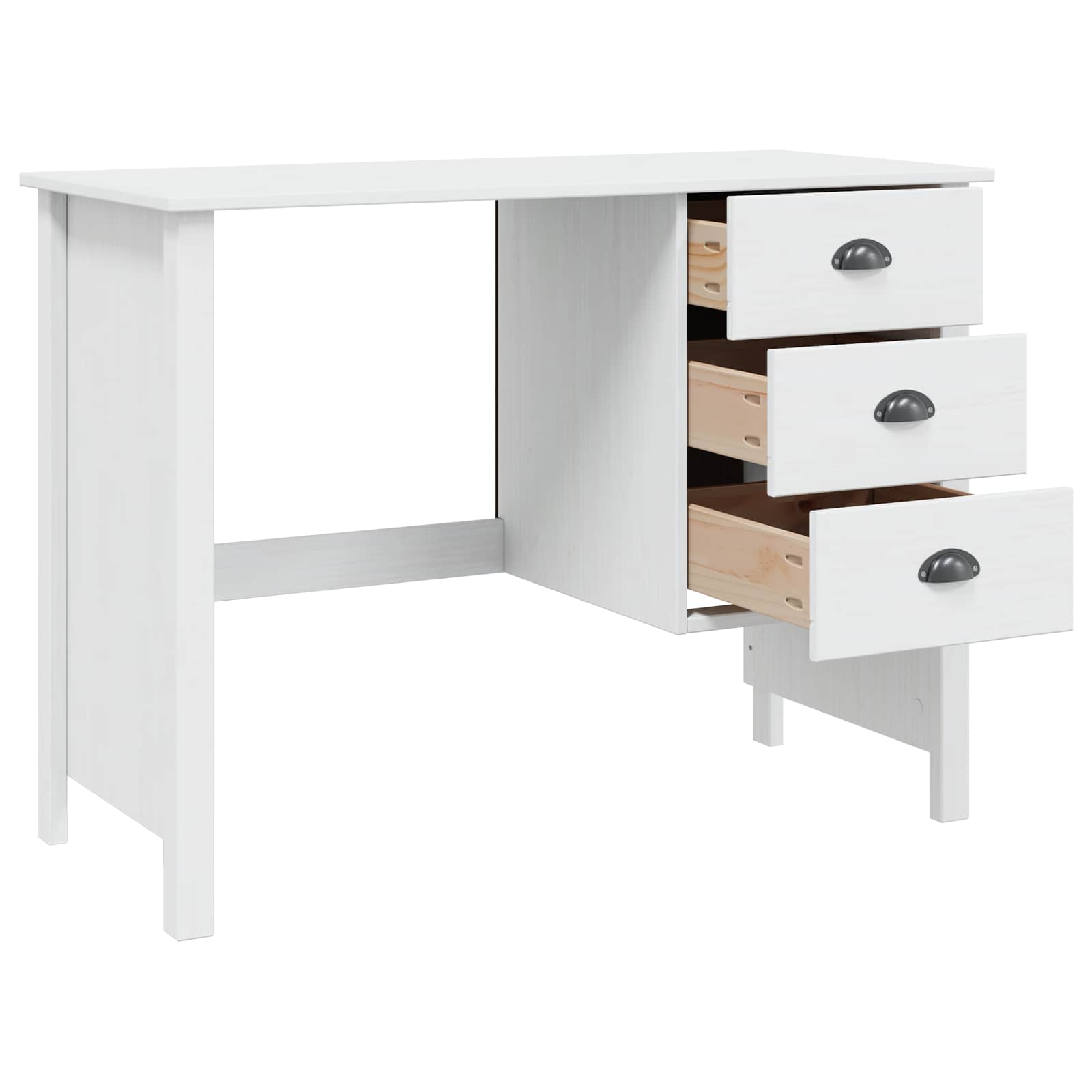 Schreibtisch mit Schubladen HILL Honigbraun 100 x 45 x 74 cm