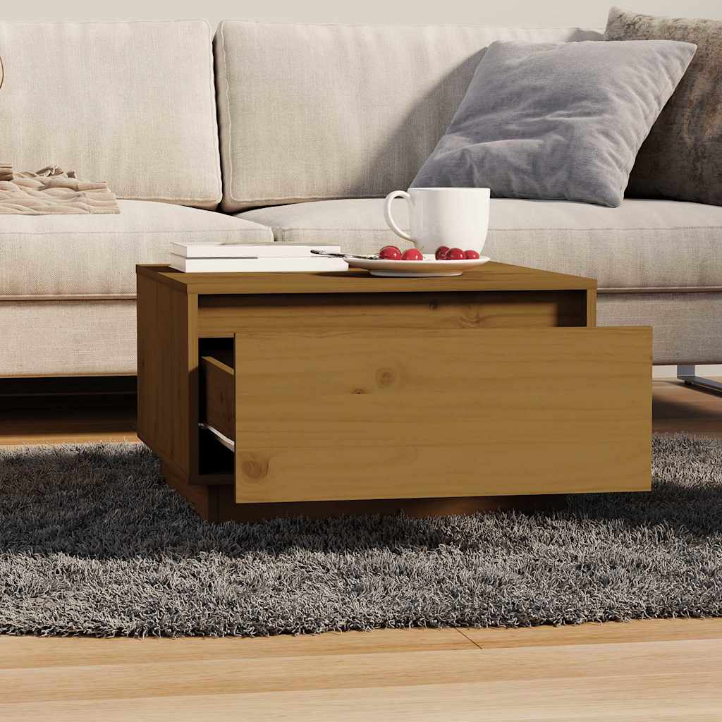 Couchtisch 55x56x32 cm Massivholz Kiefer