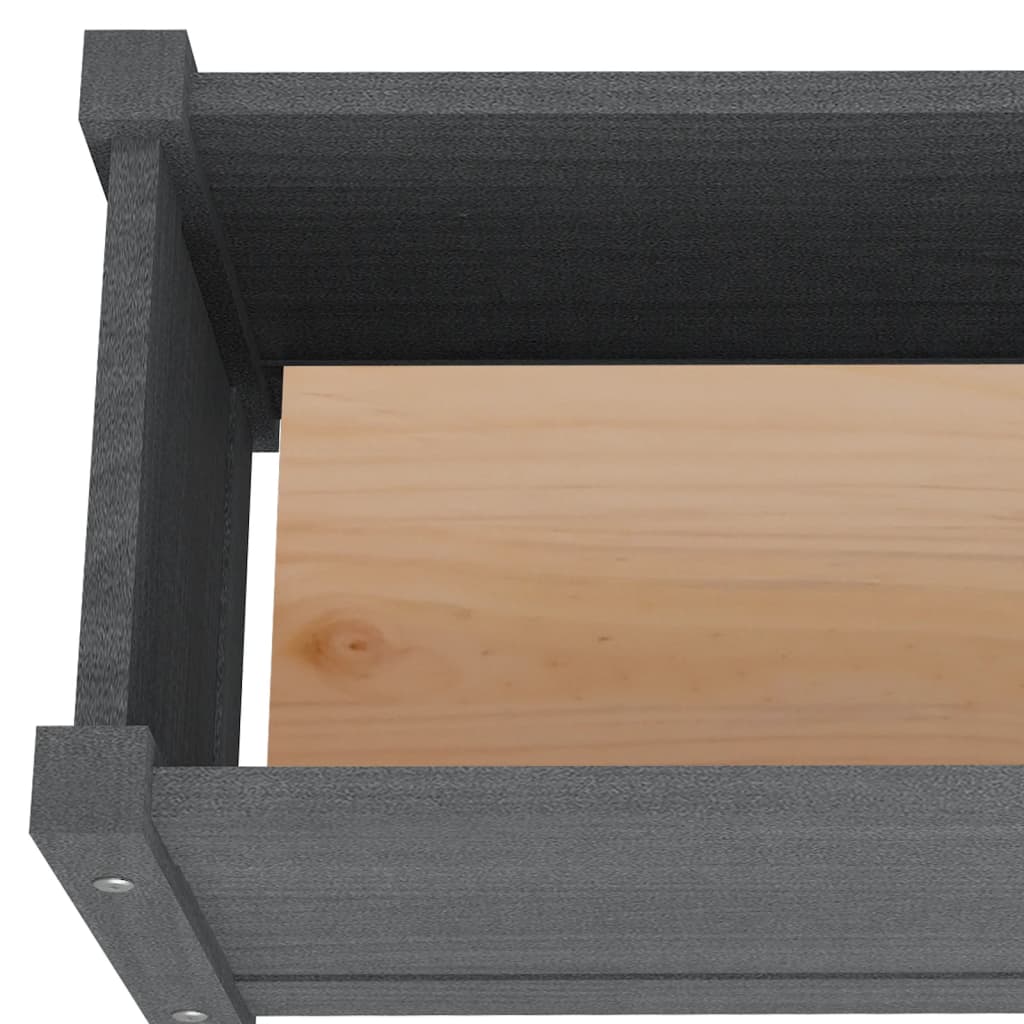 Garten-Hochbeete 2 Stk. Weiß 150x31x31 cm Massivholz Kiefer