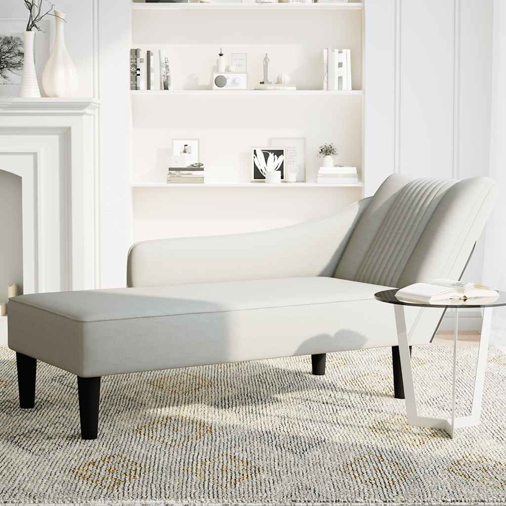 Chaiselongue mit Rechter Armlehne Blau Samt