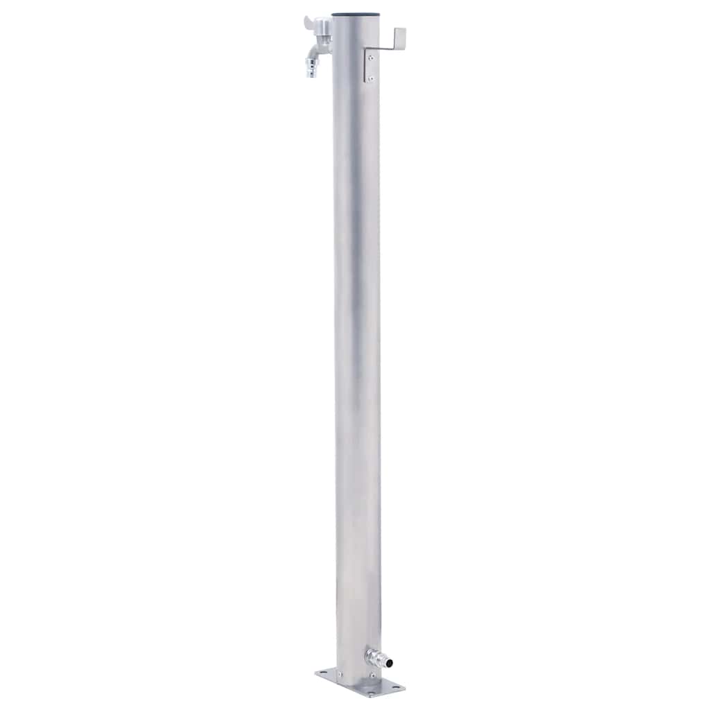 Wassersäule für den Garten 40 cm Edelstahl Quadratisch