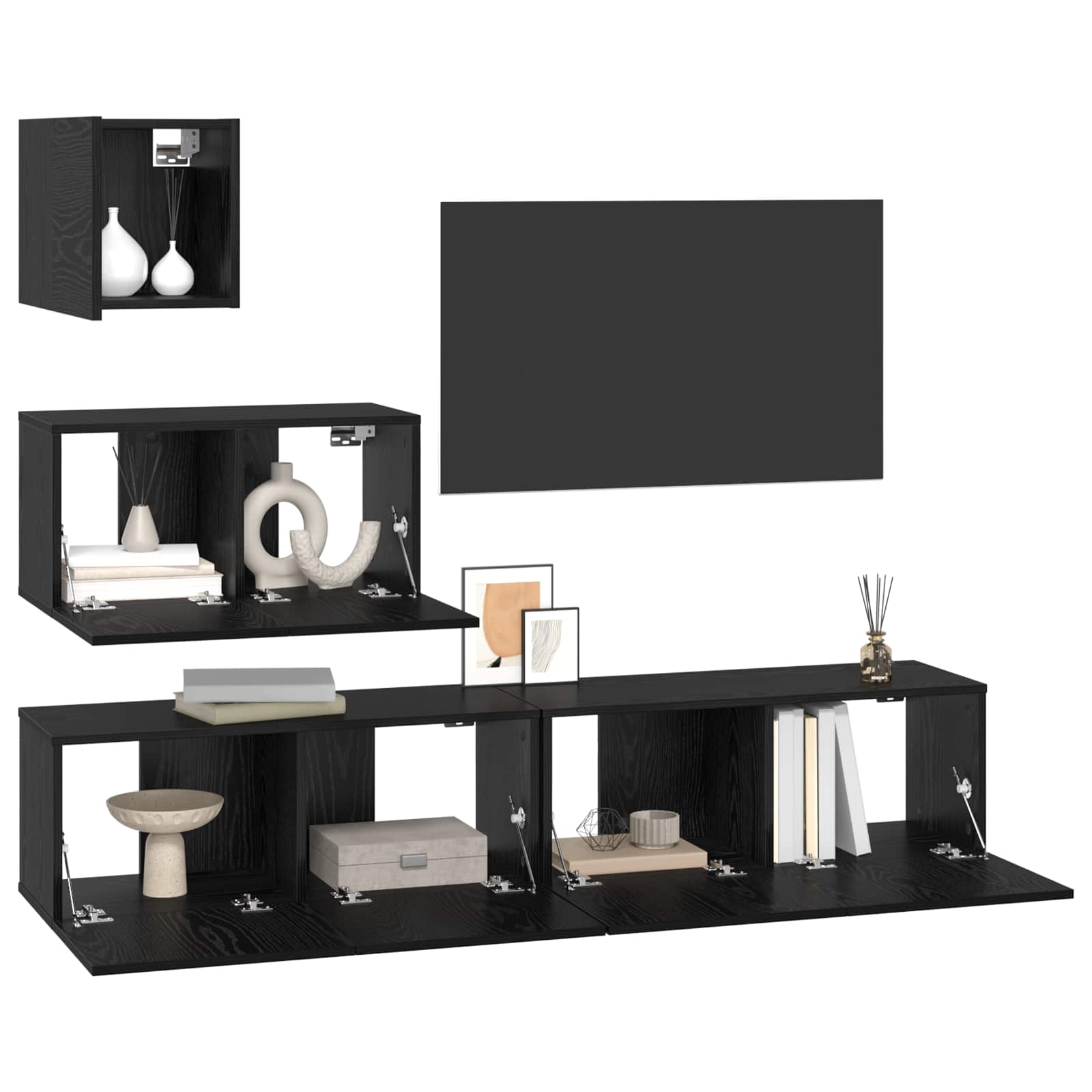 4-tlg. TV-Schrank-Set Sonoma-Eiche Holzwerkstoff