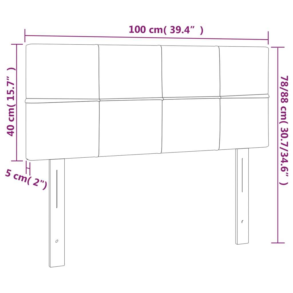 Kopfteil Hellgrau 80x5x118/128 cm Stoff