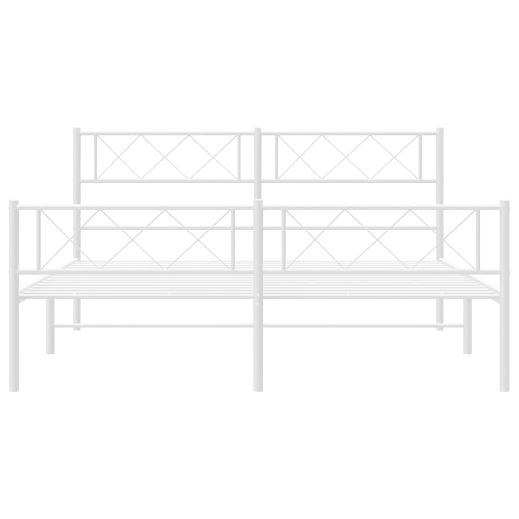 Bettgestell mit Kopfteil Metall Schwarz 100x190 cm