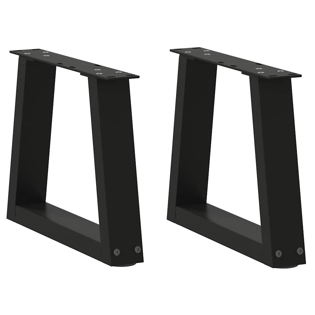 Couchtischbeine V-Form 2 Stück Schwarz 30x(30-31,3) cm Stahl