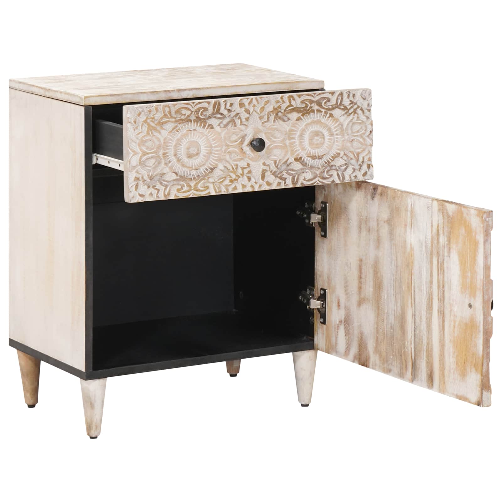 Bettkasten Braun 50 x 33 x 60 cm Massivholz Mango