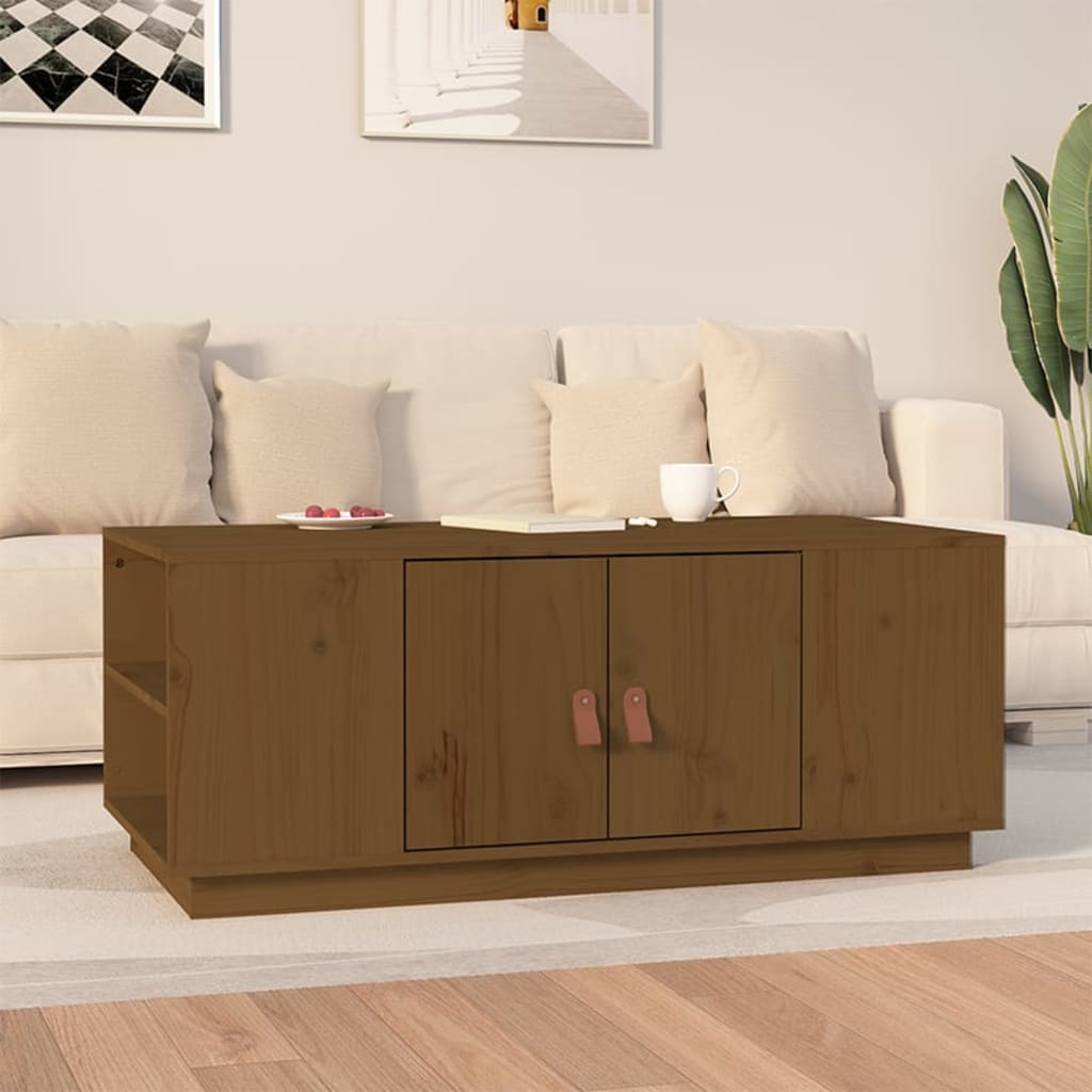 Couchtisch 100x50x41 cm Massivholz Kiefer