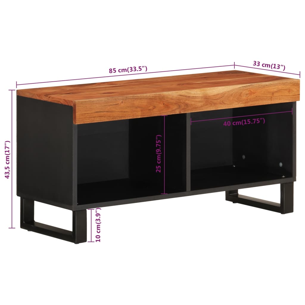 TV-Schrank 85x33x43,5 cm Altholz Massiv
