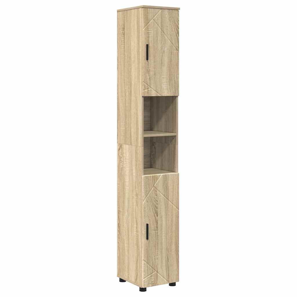 Badezimmermöbel-Set mit Tür 4 pcs Weiß Holzwerkstoff & Metall