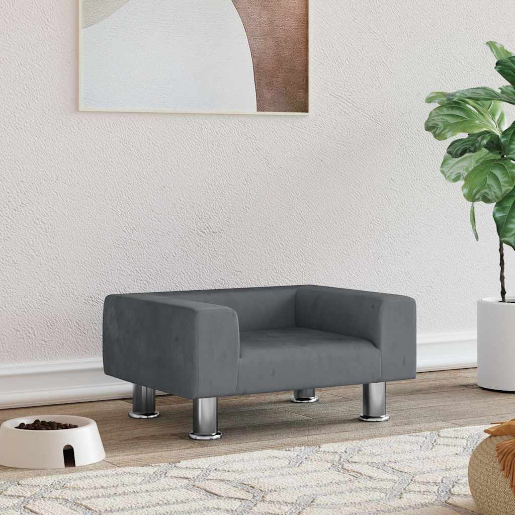 Hundebett Blau 70x45x26,5 cm Samt