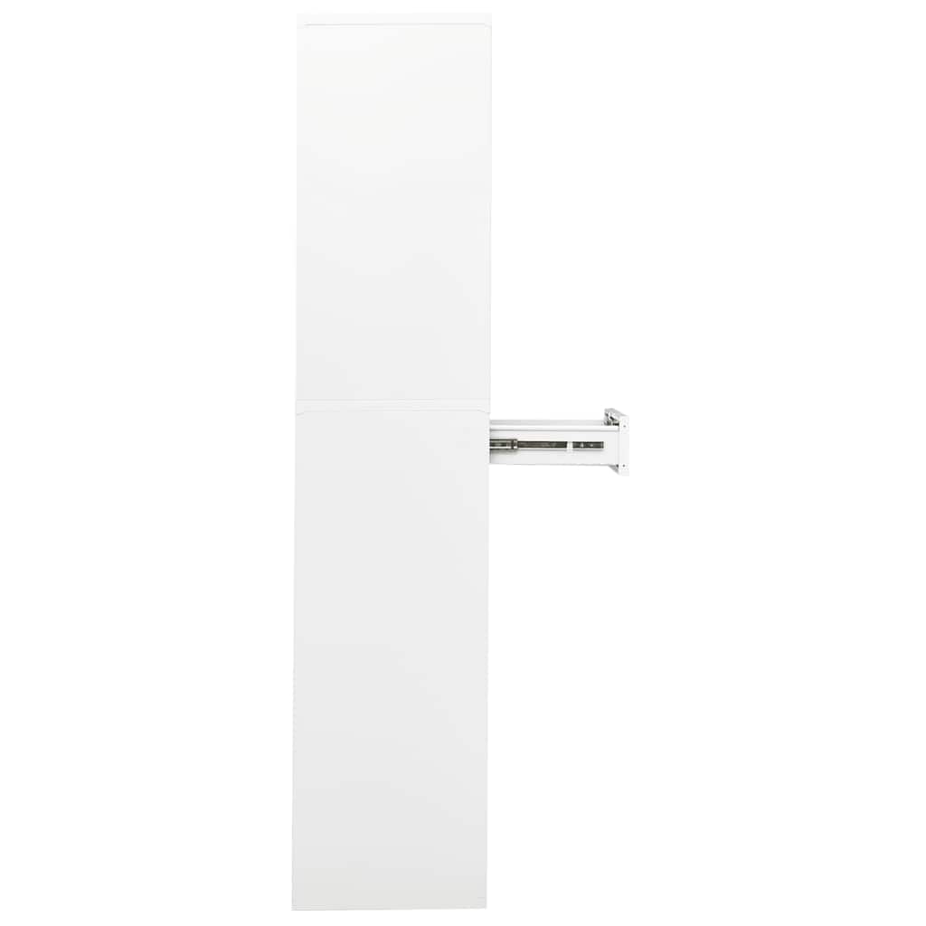 Büroschrank Weiß 90x40x180 cm Stahl