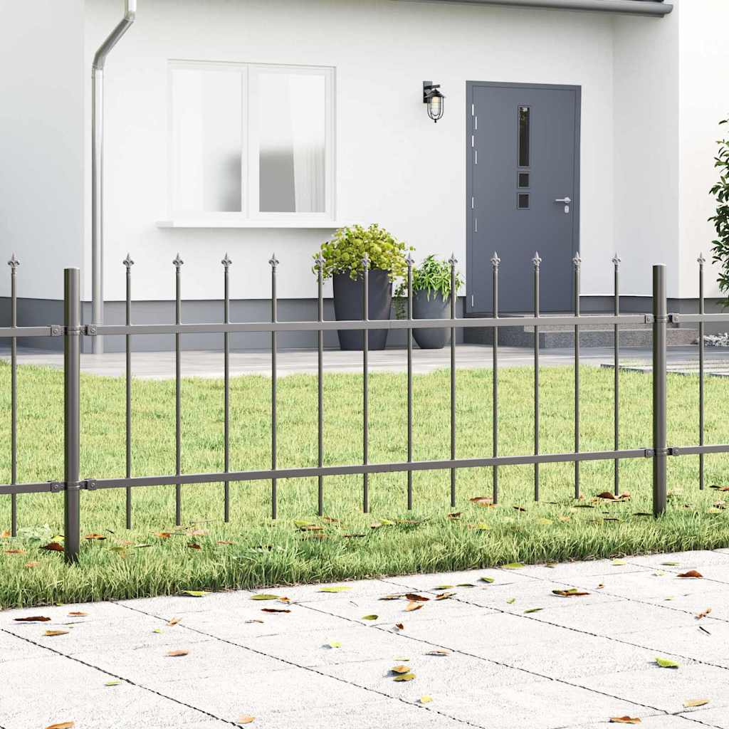 Gartenzaun Woerden mit Speerspitze Stahl 181 x 60 cm Schwarz