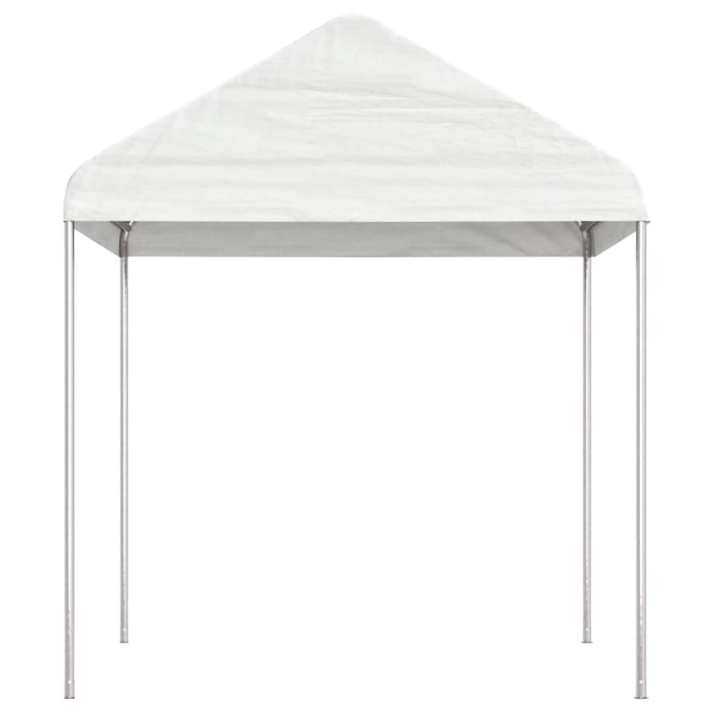 Pavillon mit Dach Weiß 4,46x2,28x2,69 m Polyethylen