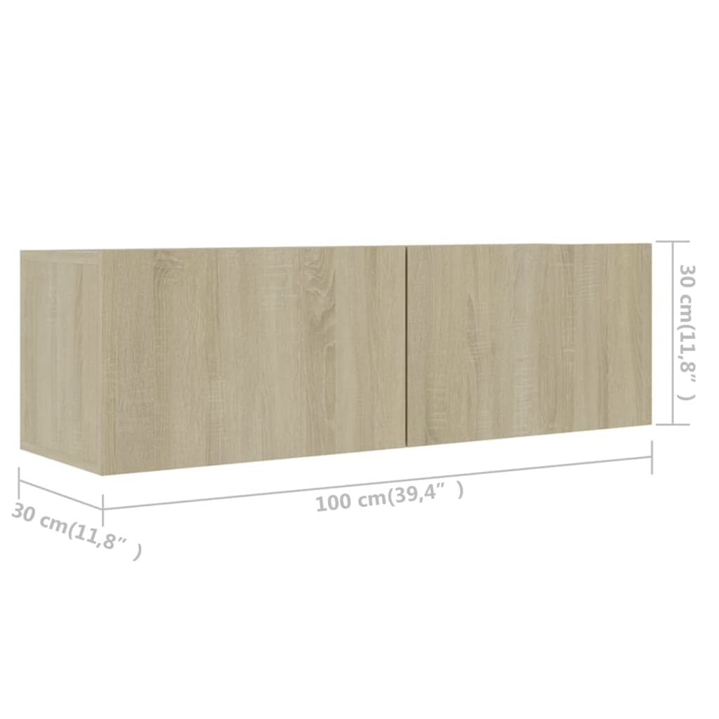 4-tlg. TV-Schrank-Set Weiß Holzwerkstoff