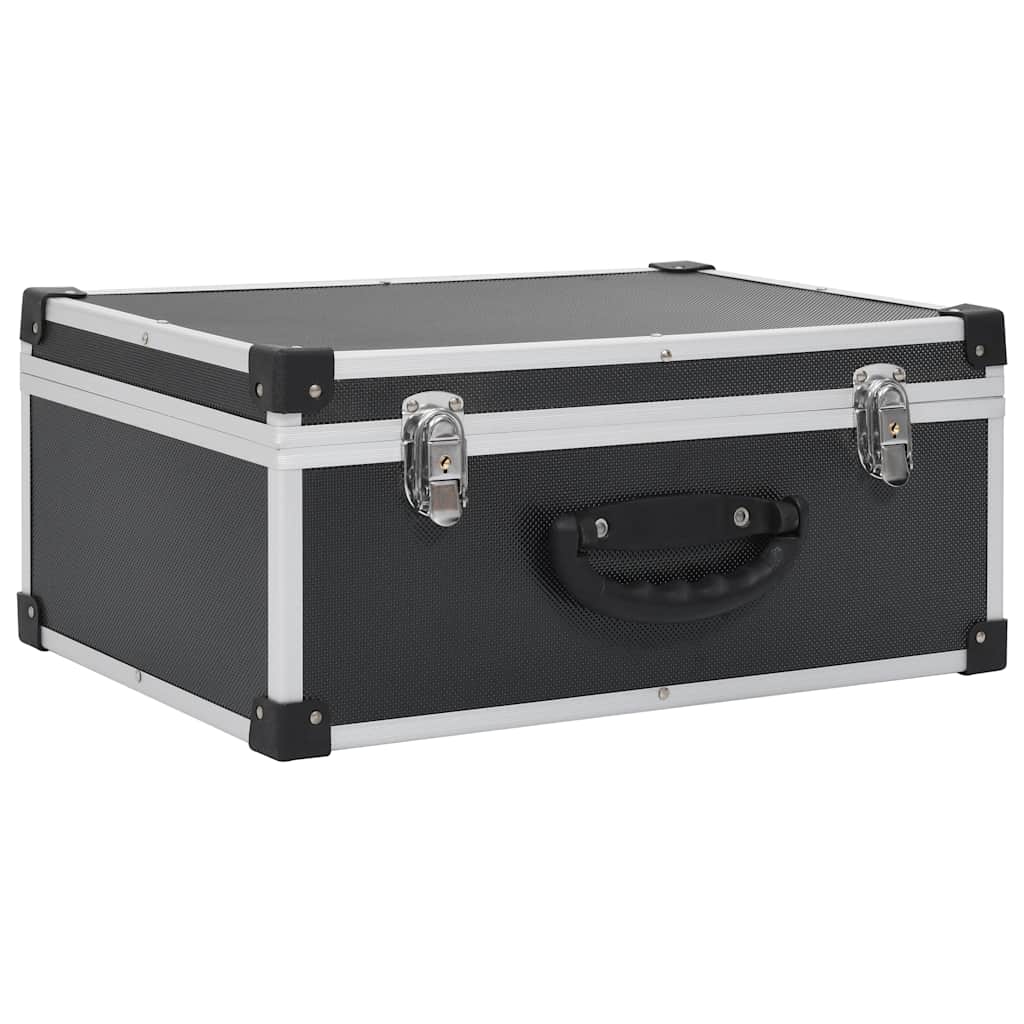 CD-Koffer für 80 CDs Aluminium ABS Silbern