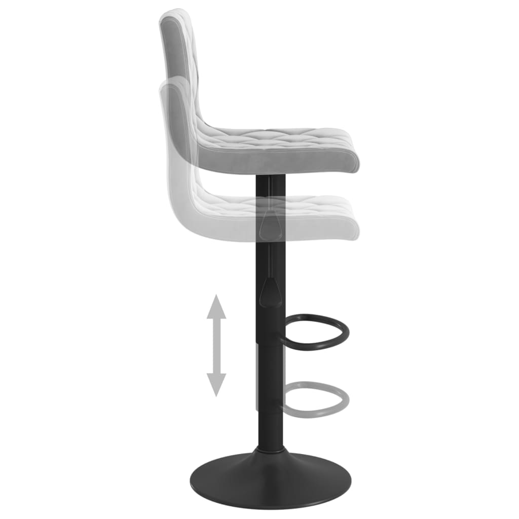 Barhocker 2 Stk. Creme Samt