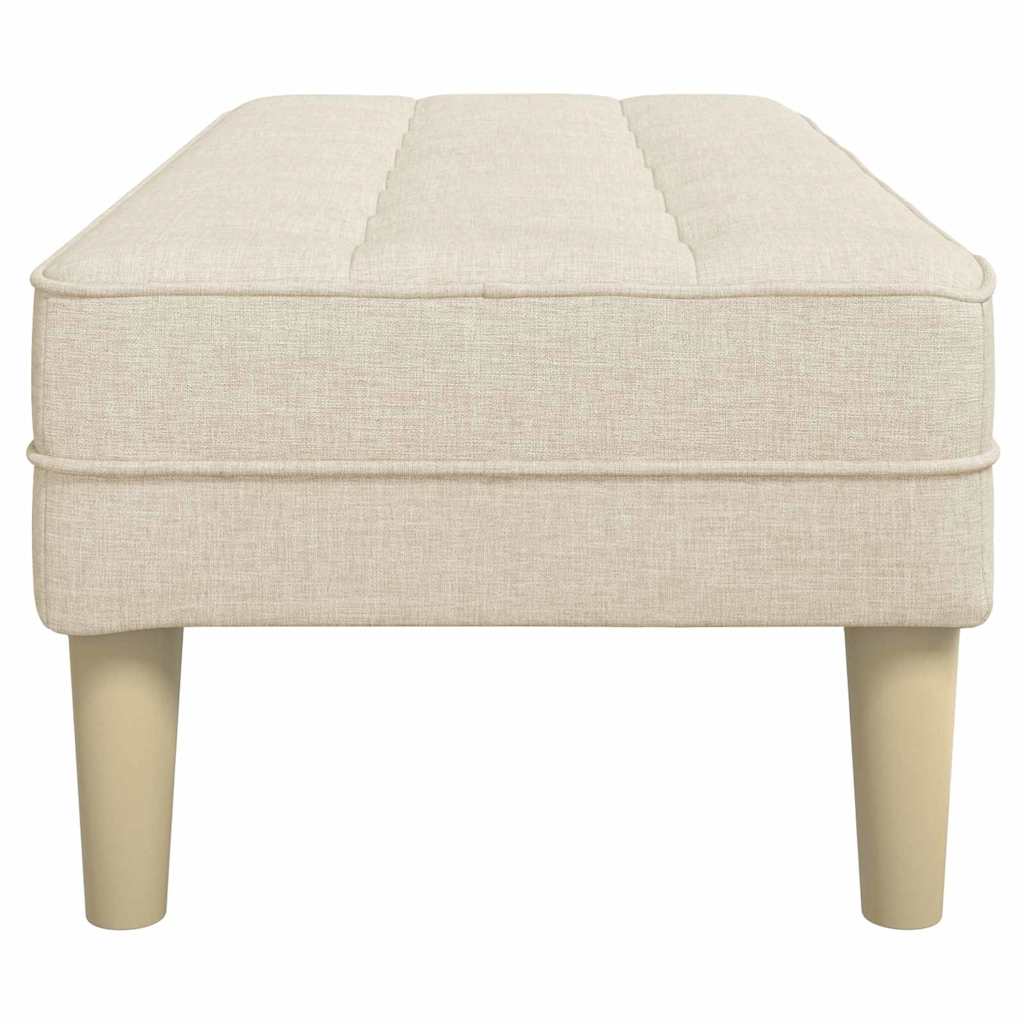 Bank mit Kissen Hellgrau 113 x 57 x 39 cm Stoff