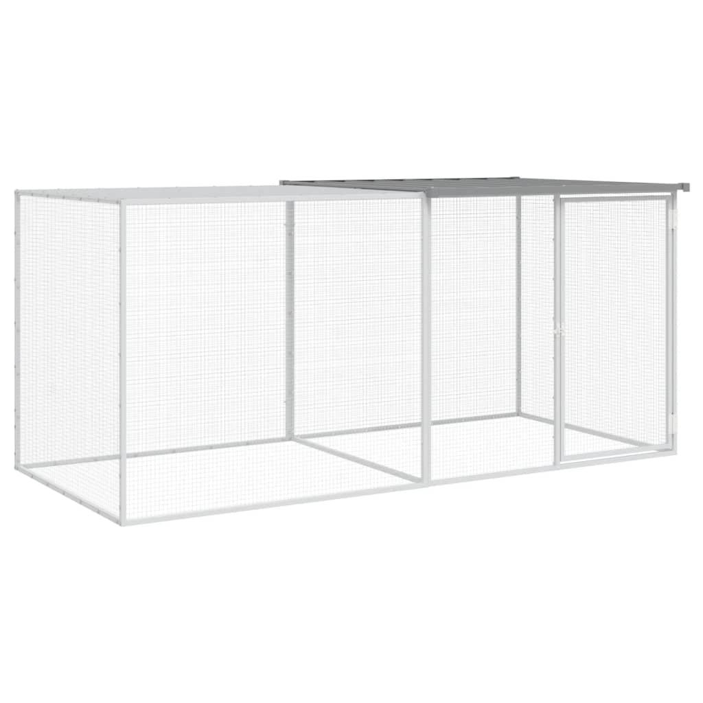 Hühnerkäfig mit Dach Anthrazit 103x98x90 cm Verzinkter Stahl
