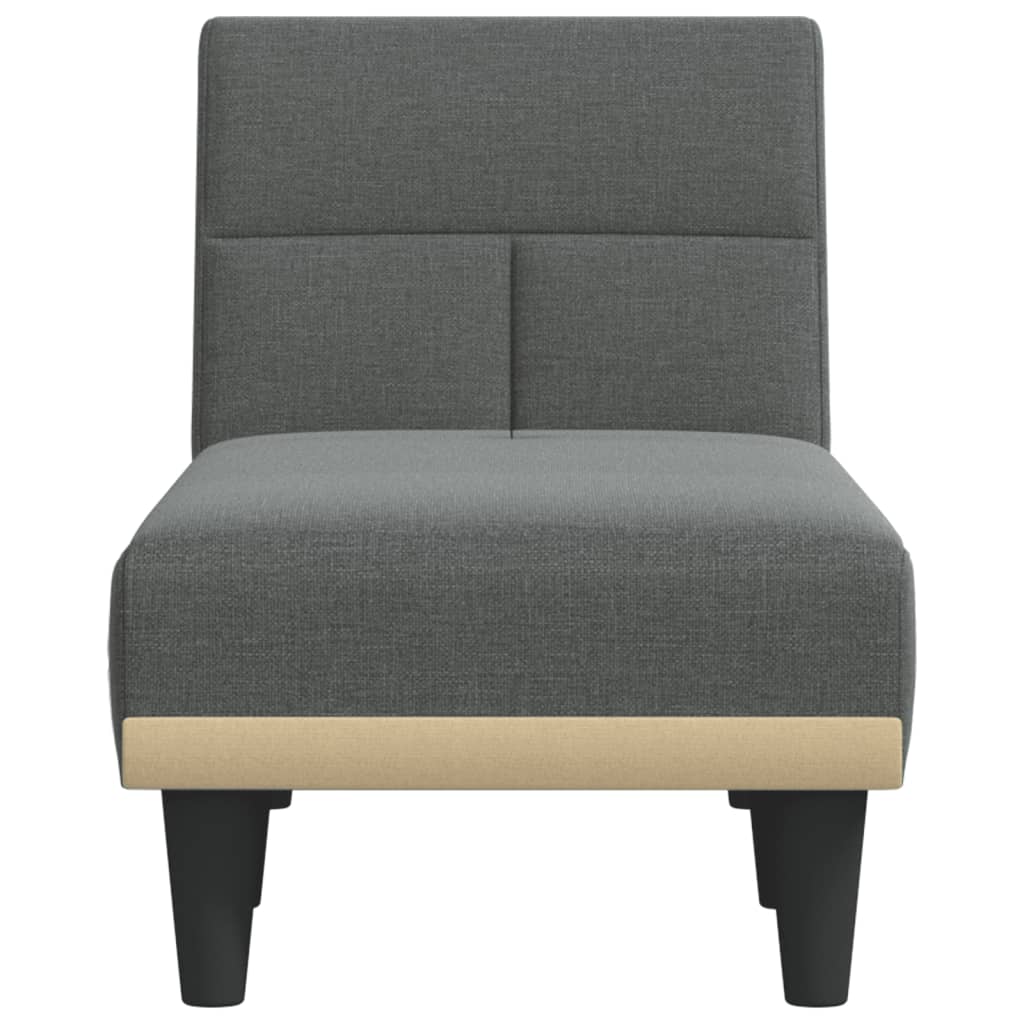 Chaiselongue Dunkelgrau Stoff