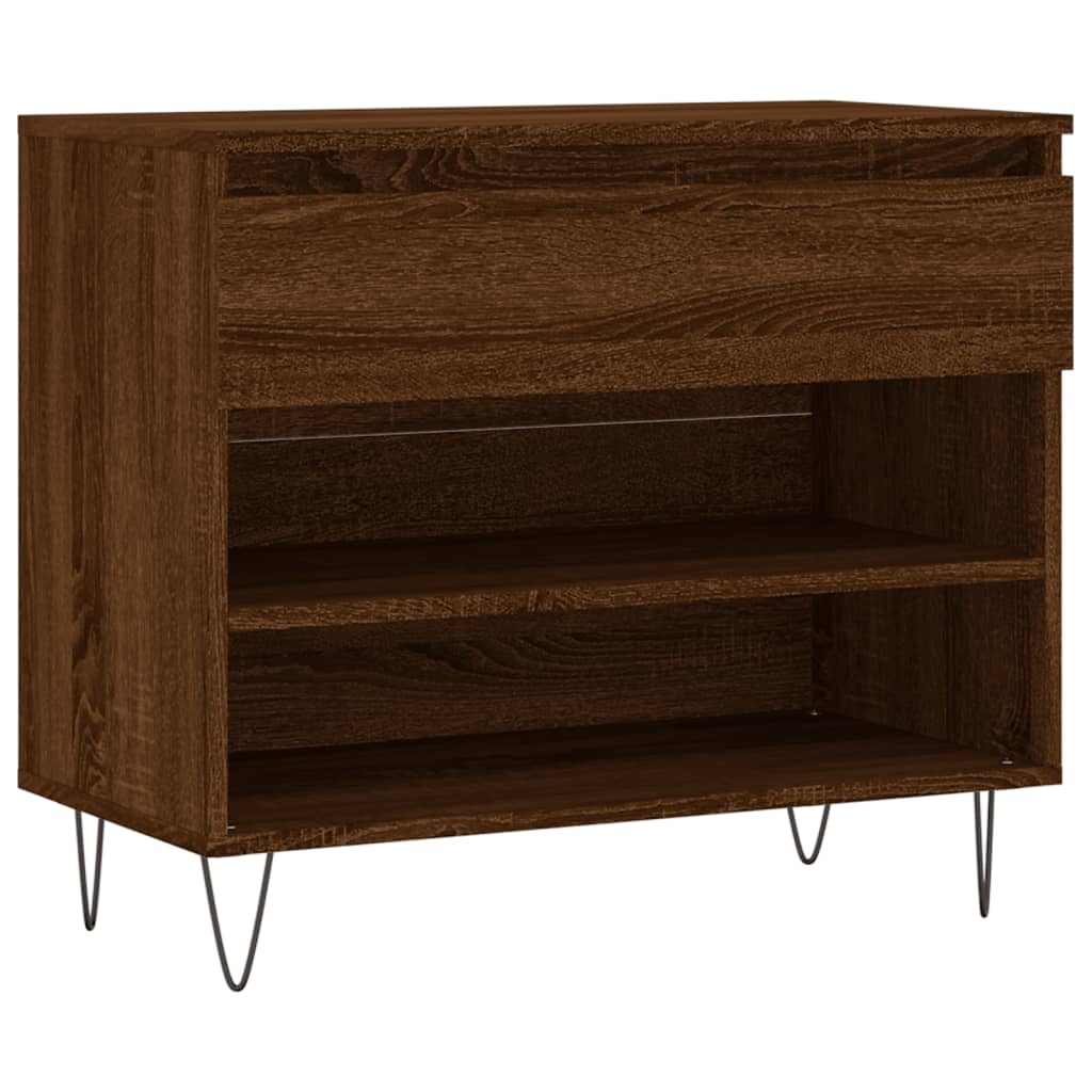 Schuhregal Räuchereiche 70x36x60 cm Holzwerkstoff