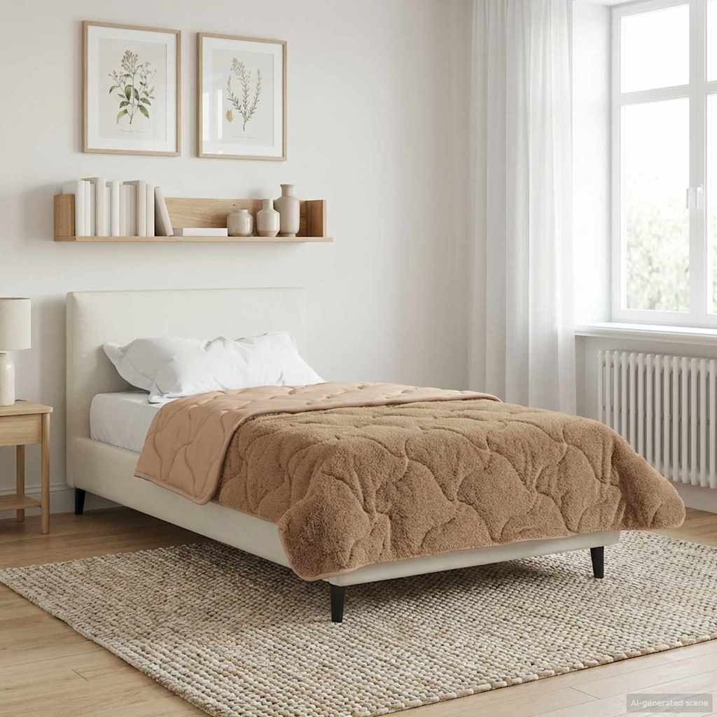 Ganzjahresbettdecke Gepolstert Anthrazit 135 x 200 cm