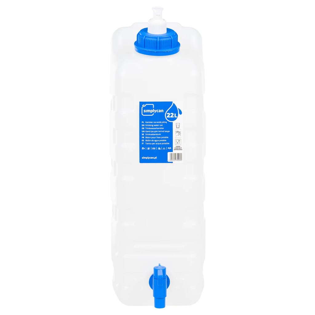 Wasserbehälter mit Hahn Transparent 10 L Kunststoff