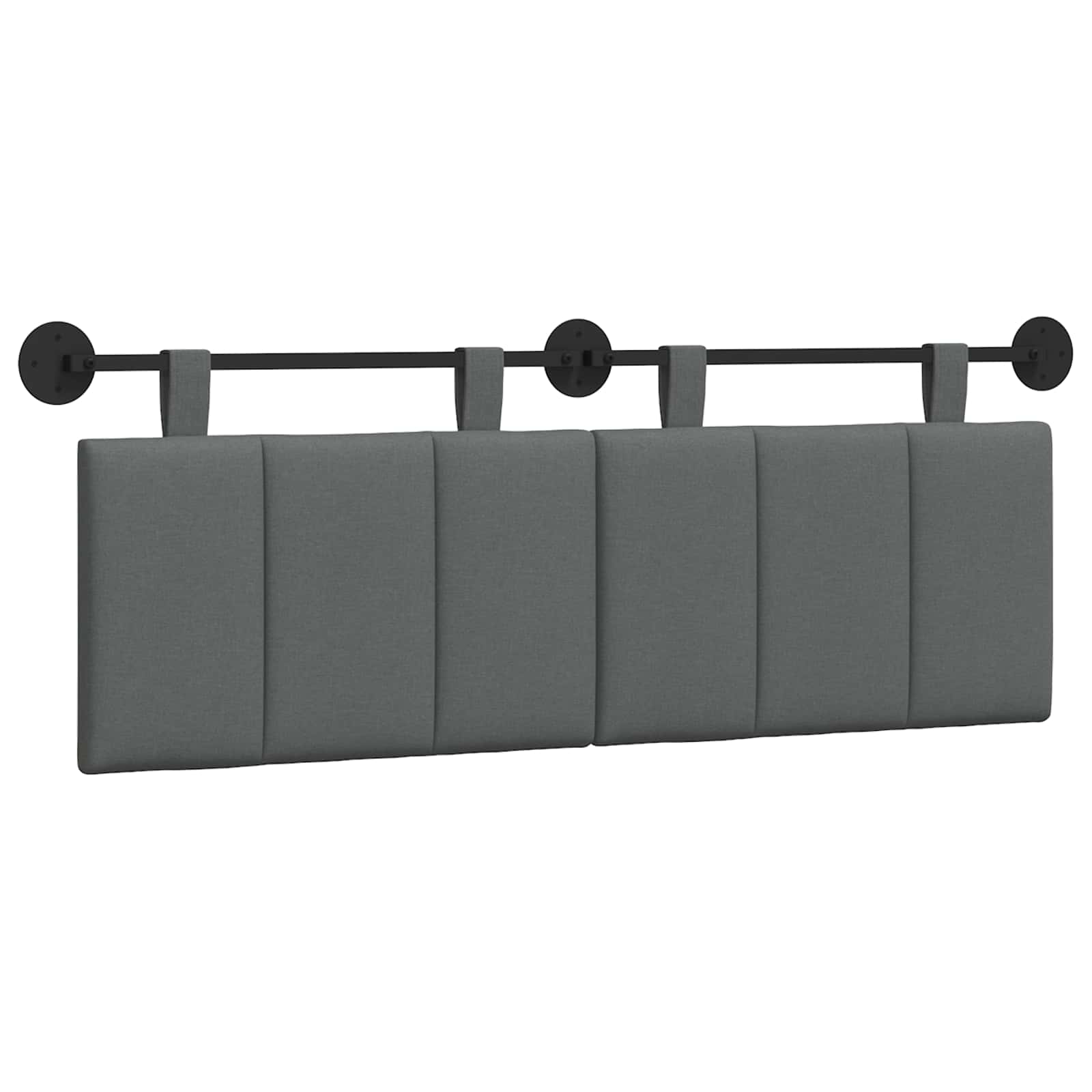 Hängendes Kopfteil Mit LED Licht Wolkengrau Stoff