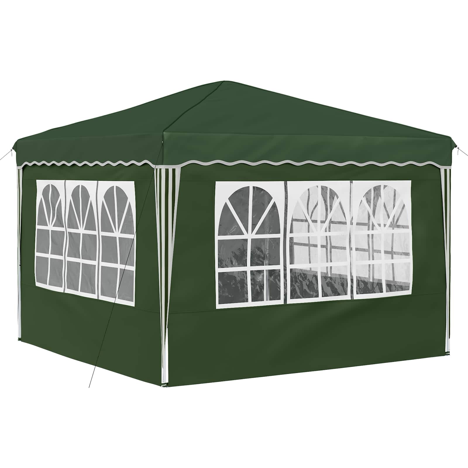 Pop-up Partyzelt 288 x 288 x 245 cm Creme Oxford-Stoff