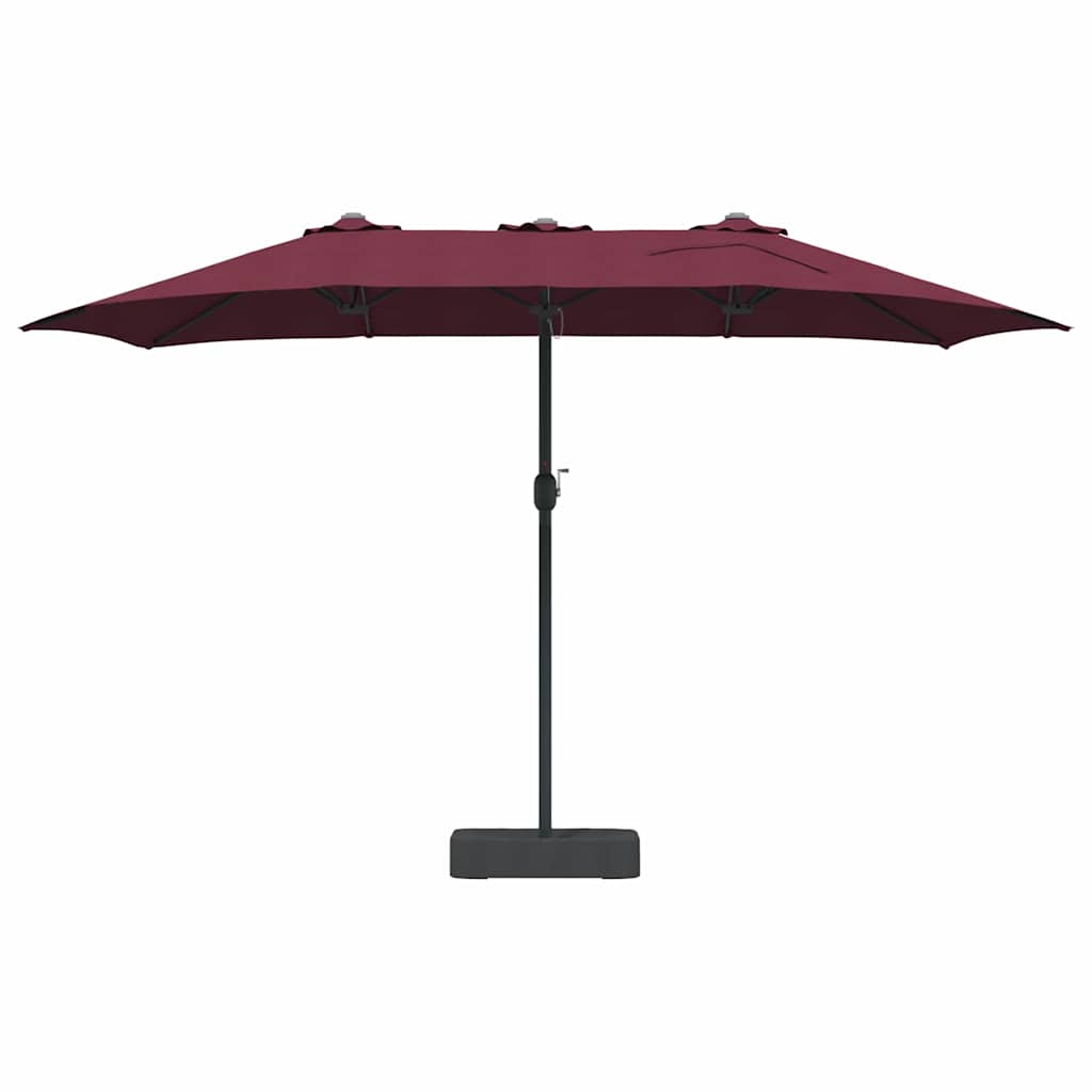 Garten-Sonnenschirm Sand 385 x 209 x 244 cm Polyester und Stahl
