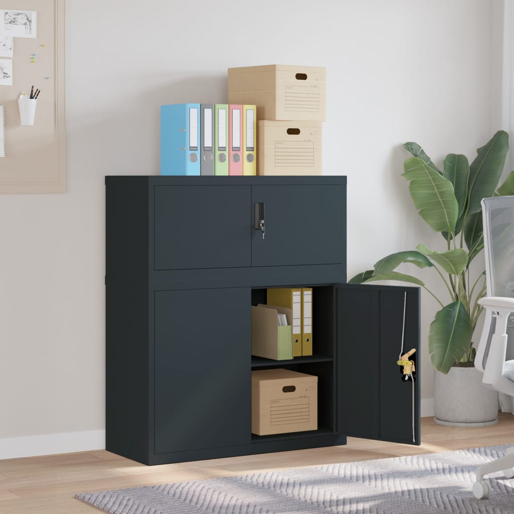 Aktenschrank Weiß 90x40x110 cm Stahl