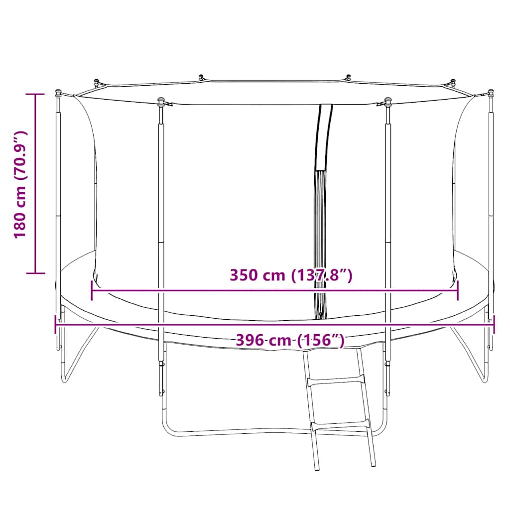 Sicherheitsnetz für 3,05 m Runde Trampoline