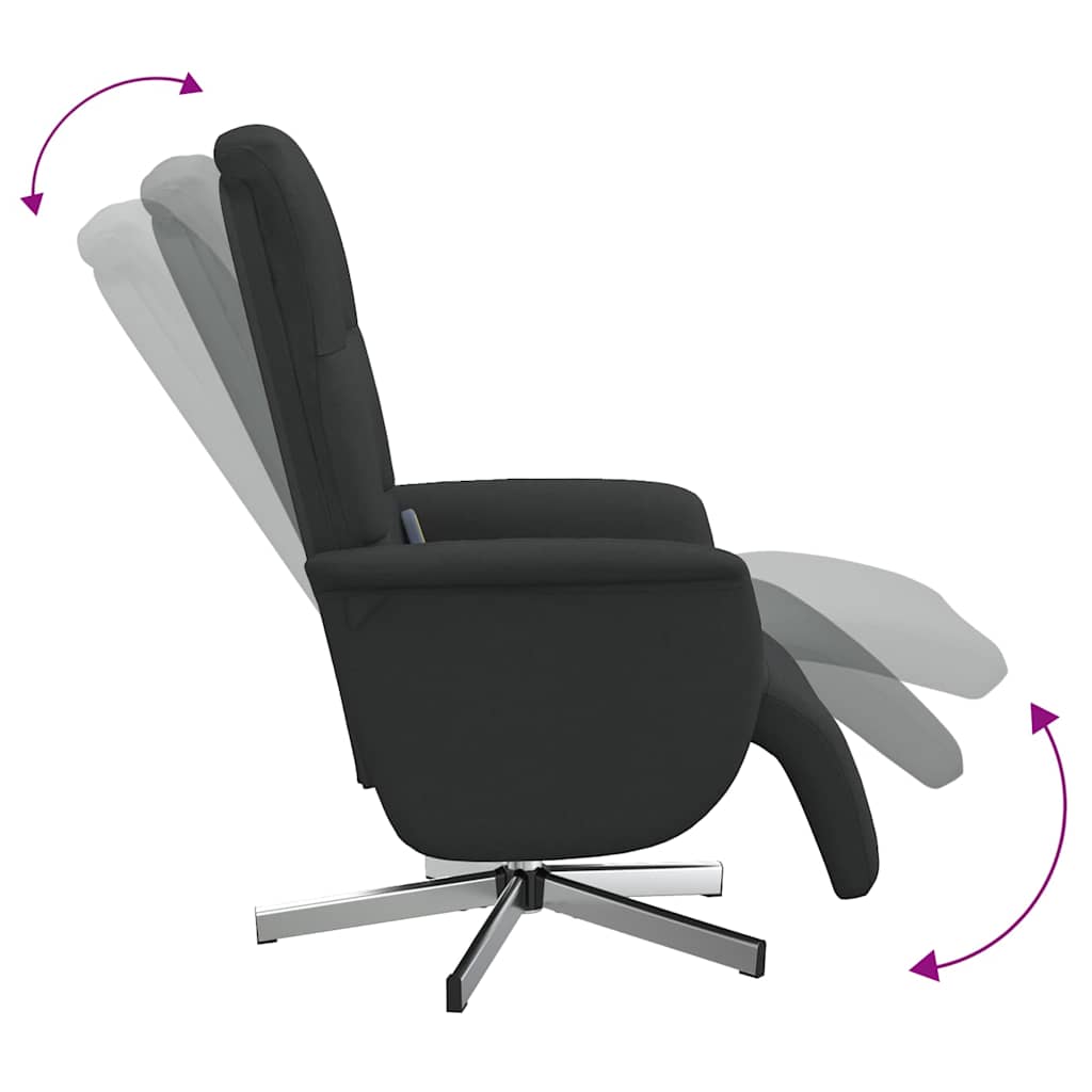 Massagesessel mit Fußteil Braun Stoff