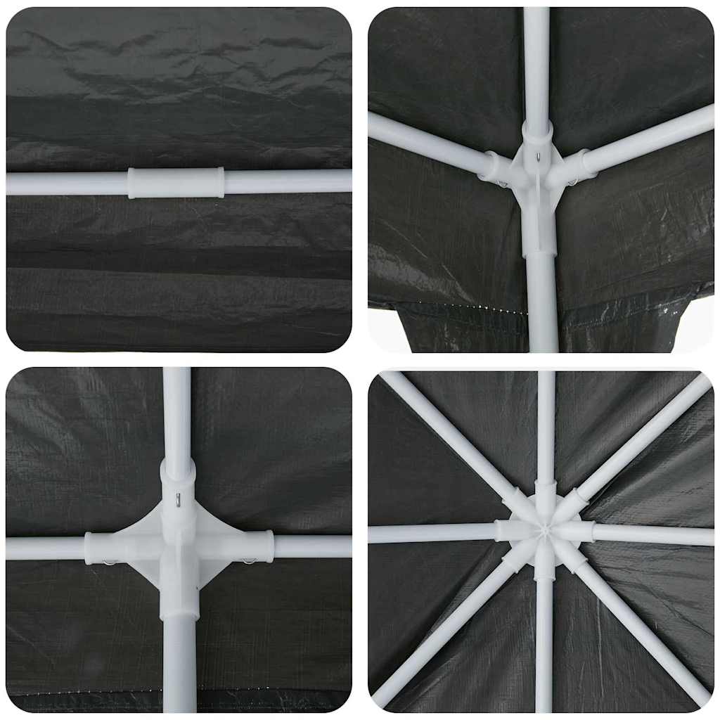 Party-Zelt Weiß 400 x 400 x 266 cm Polyethylen und Stahl