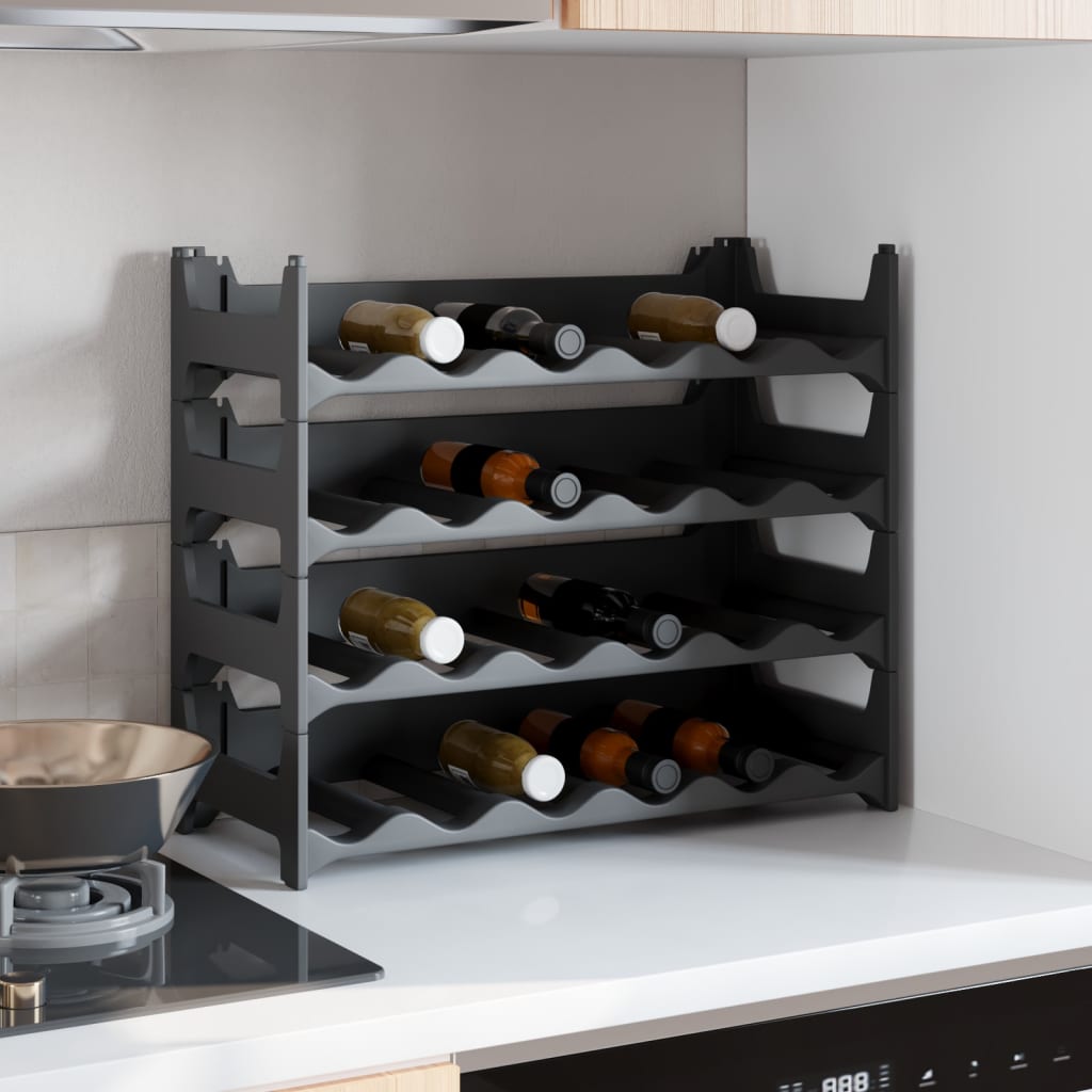 Weinregal für 12 Flaschen PP Stapelbar