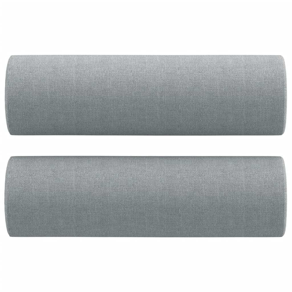 2-Sitzer-Sofa mit Zierkissen Braun 120 cm Stoff