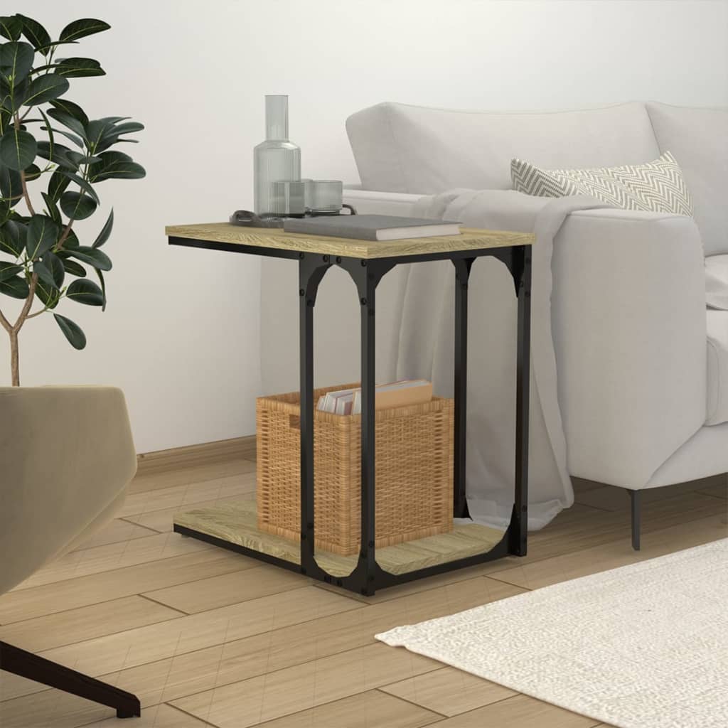 Beistelltisch Schwarz 50x35x52 cm Holzwerkstoff