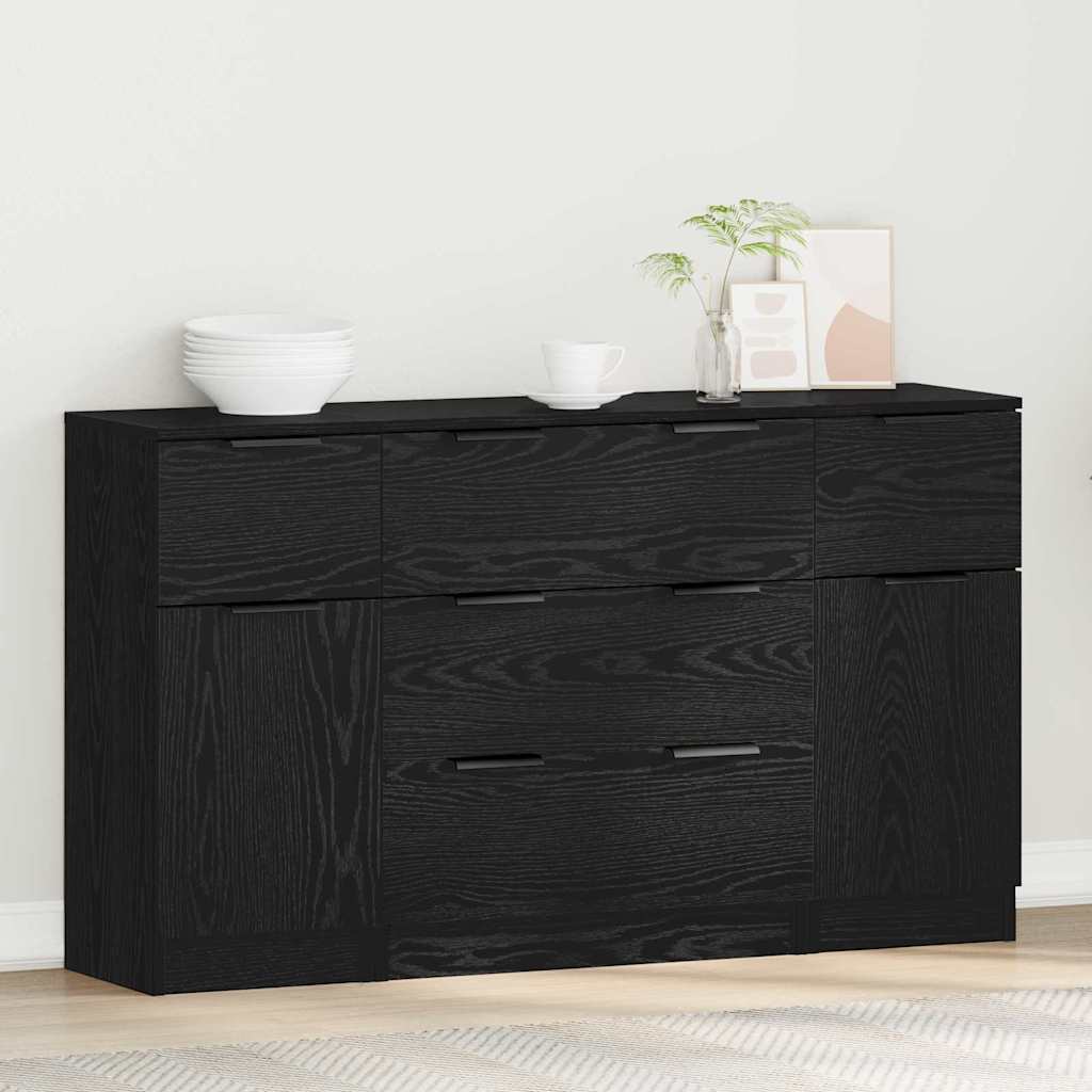3-tlg. Sideboard-Set Weiß Holzwerkstoff