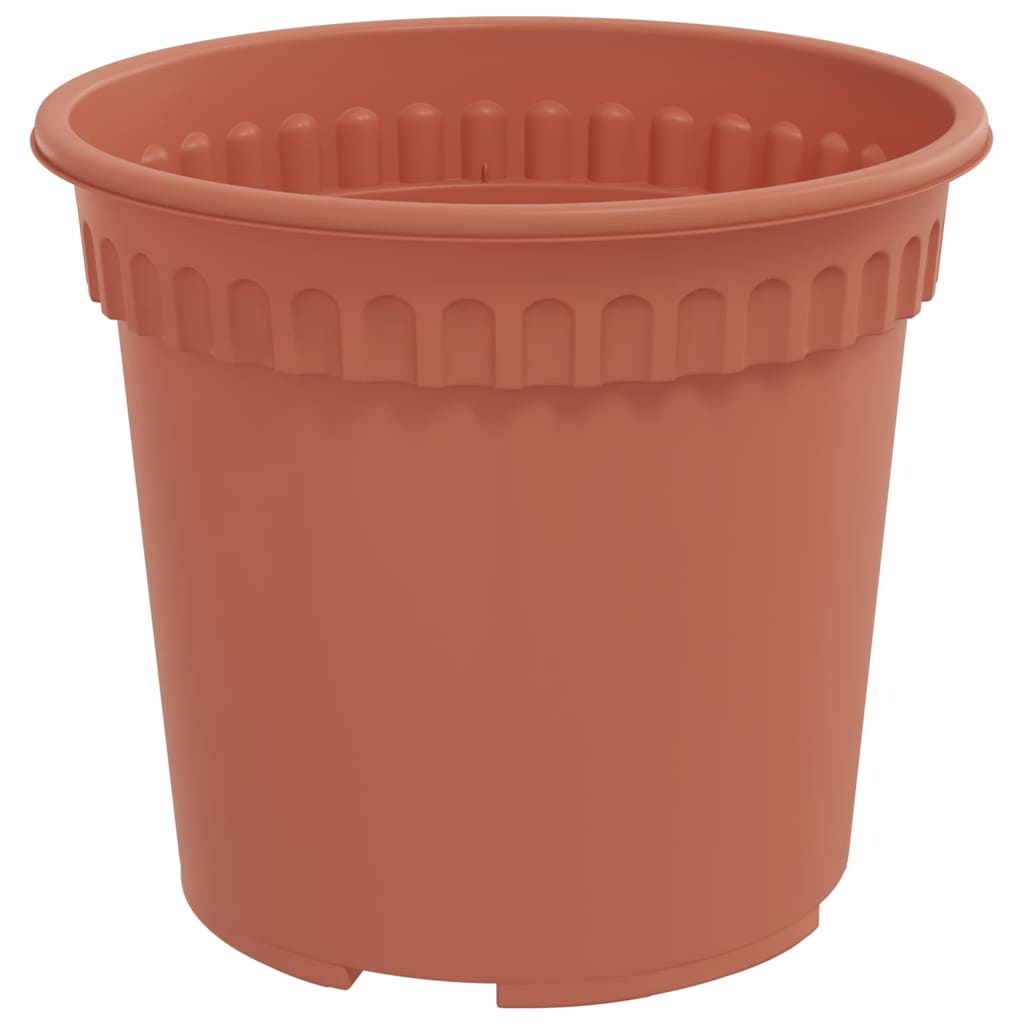 Blumentöpfe 6 pcs Ziegelrot Ø 12,5 x 10 cm Kunststoff