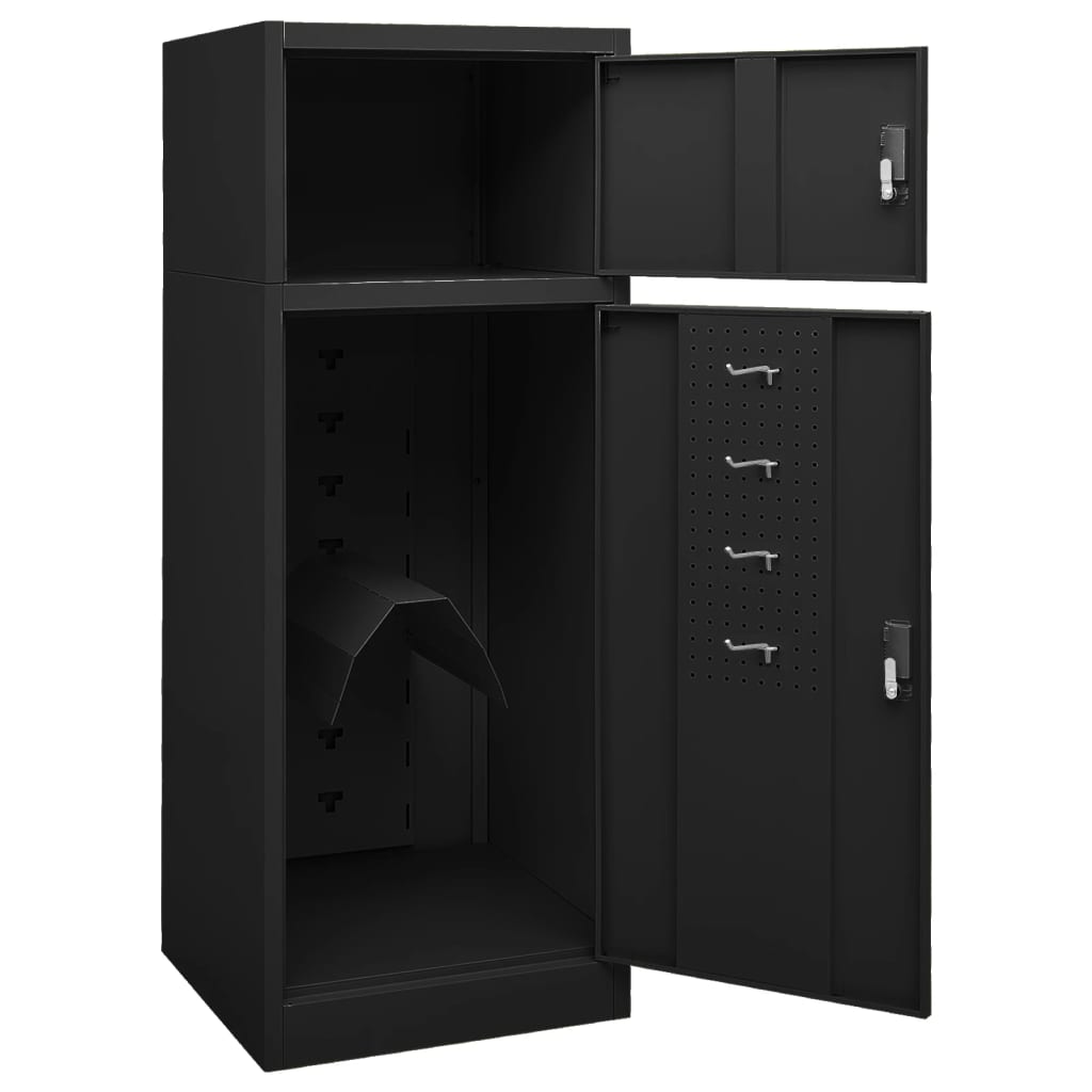 Sattelschrank Weiß 53x53x140 cm Stahl