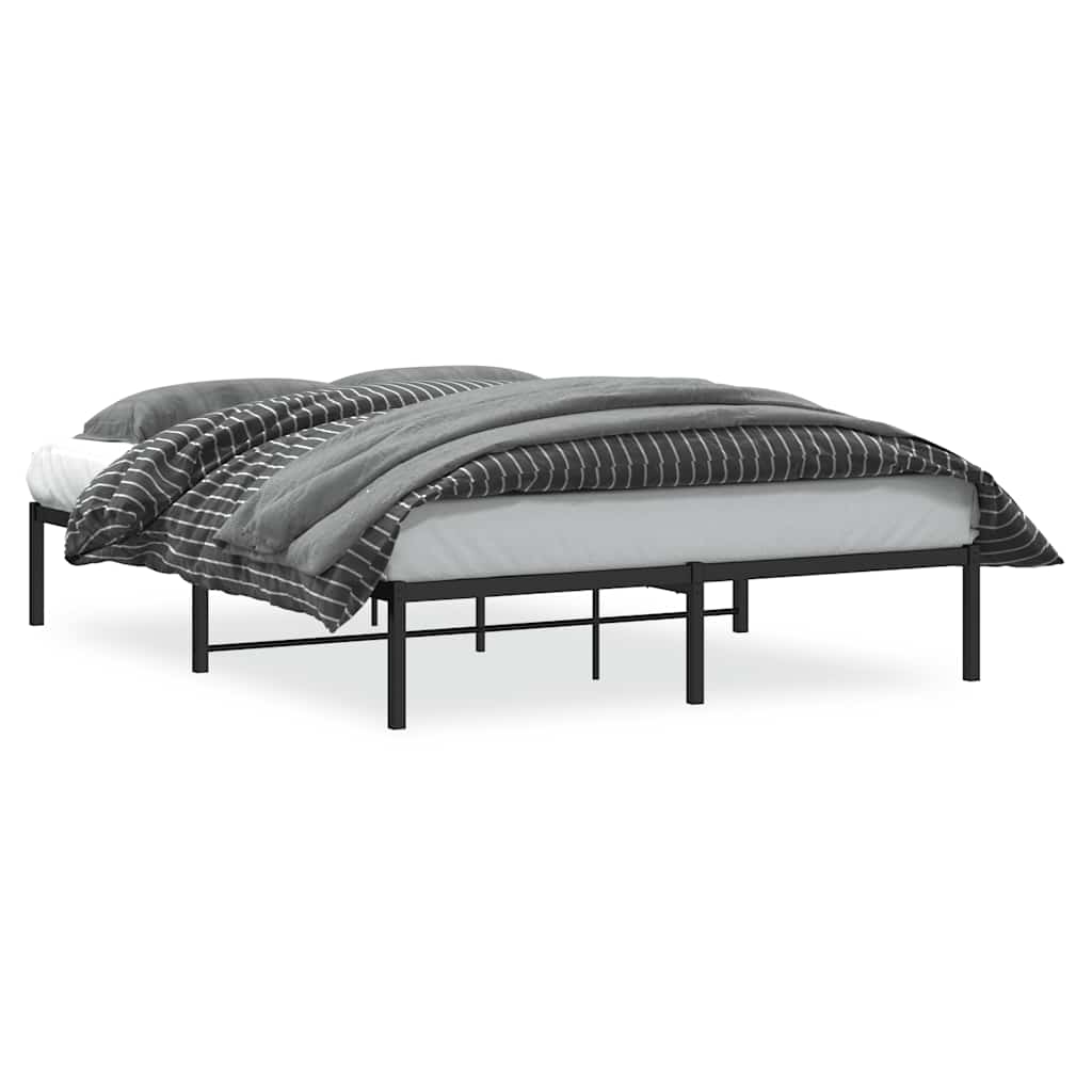 Bettgestell Metall Schwarz 75x190 cm
