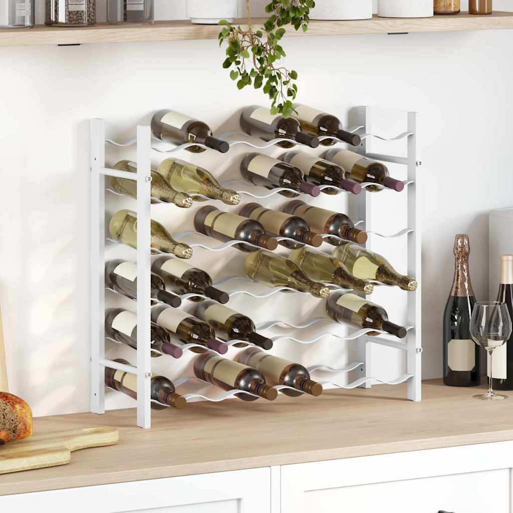 Weinregal für 48 Flaschen Schwarz Metall