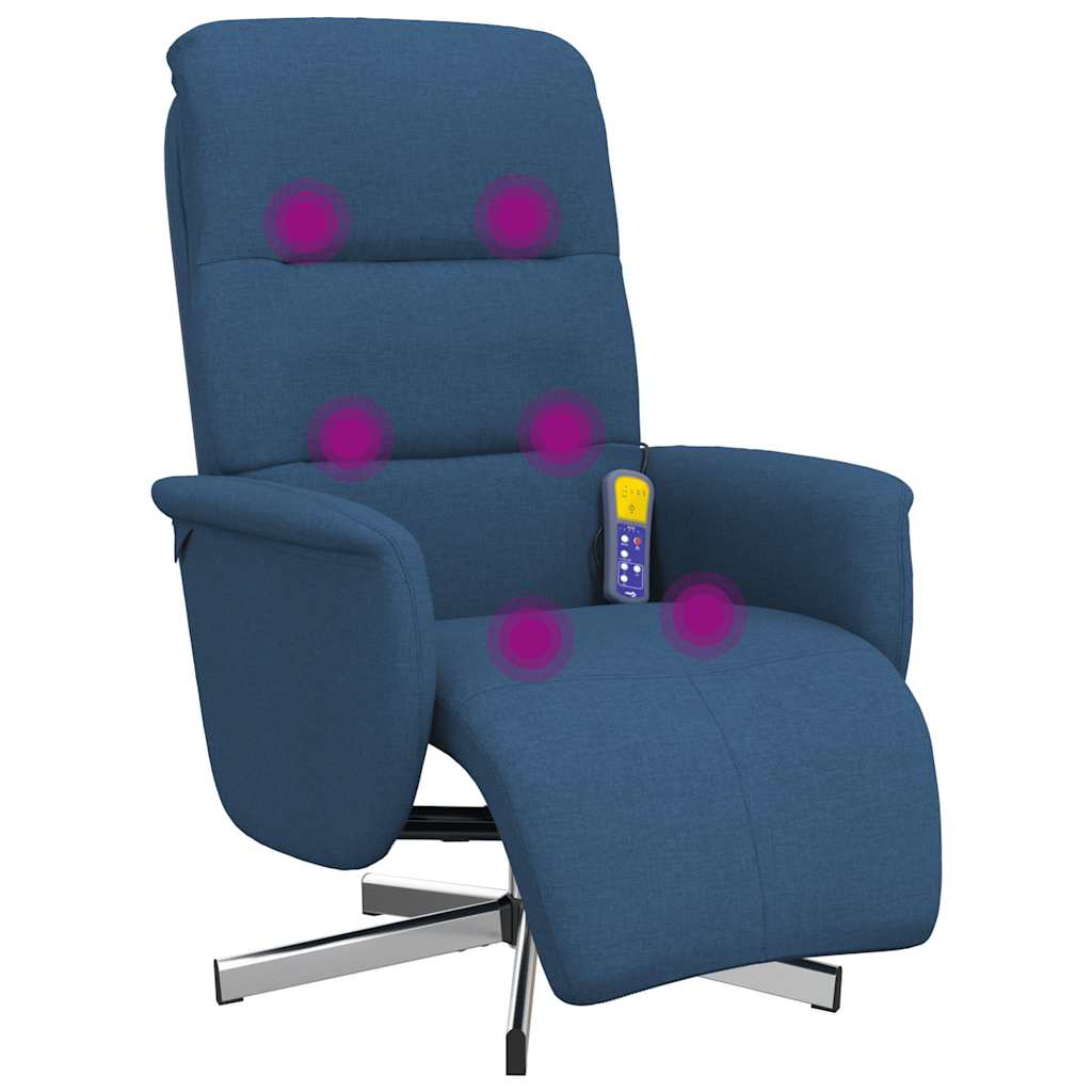 Massagesessel mit Fußteil Braun Stoff