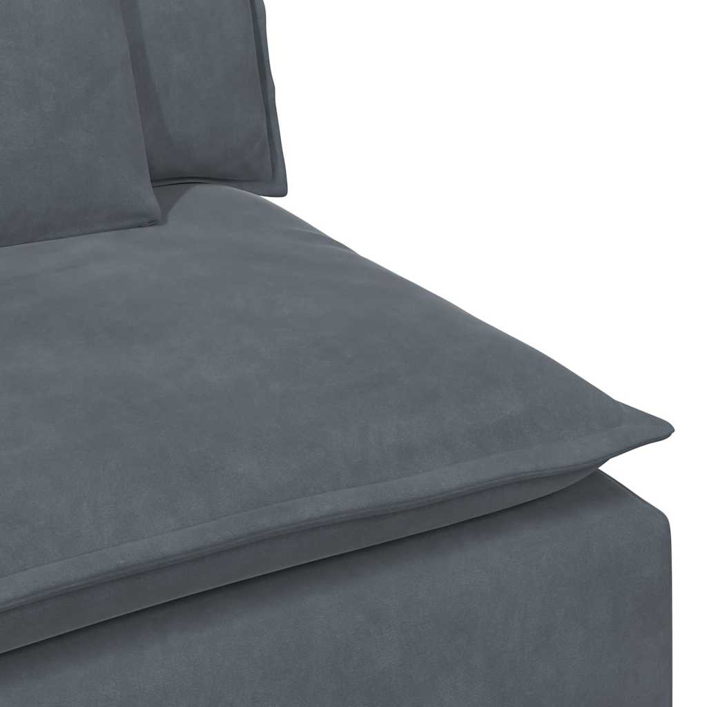 Modulares Sofa mit Kissen Blau
