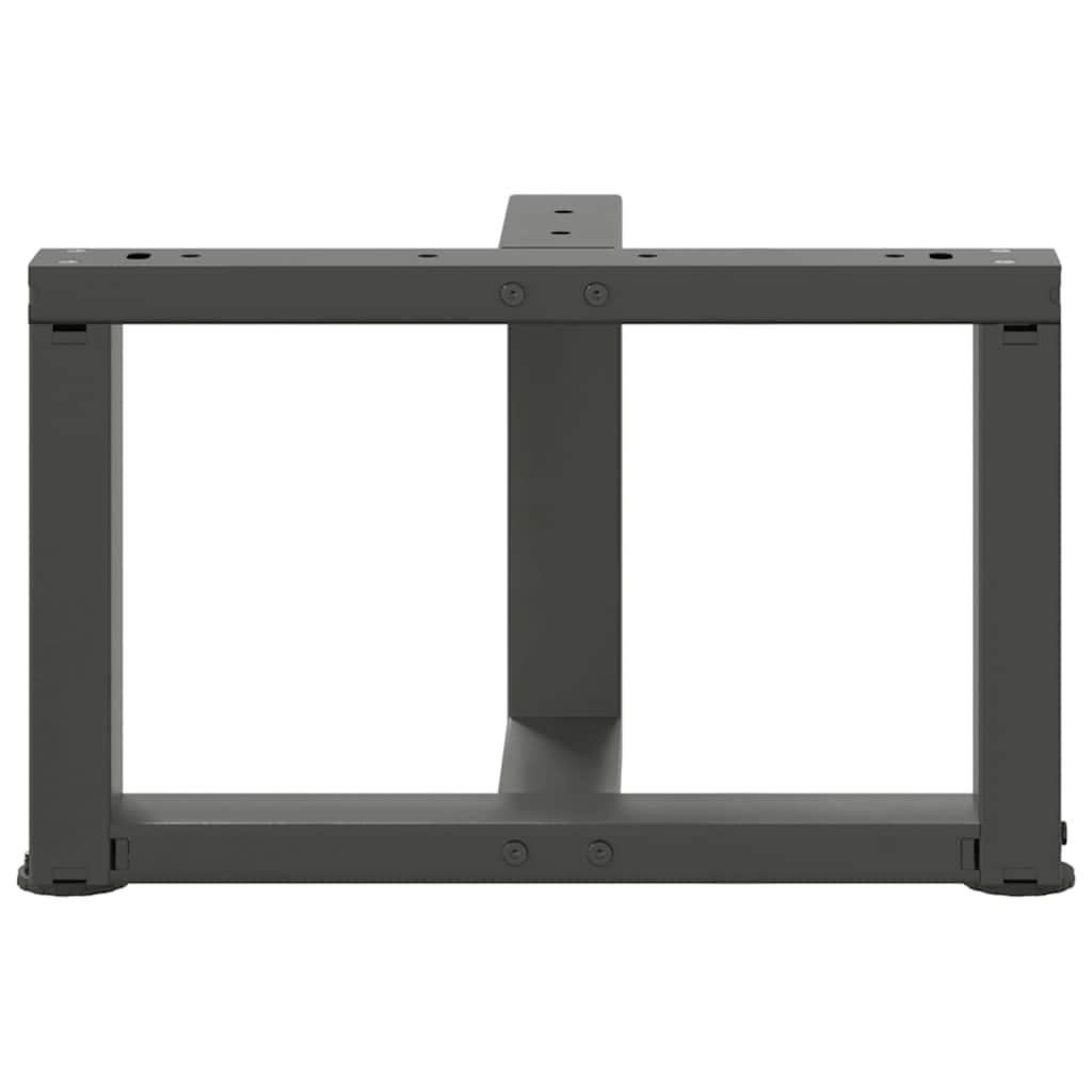 Couchtischbeine T-Form 2 Stk. Schwarz 30x25x(30-31) cm Stahl