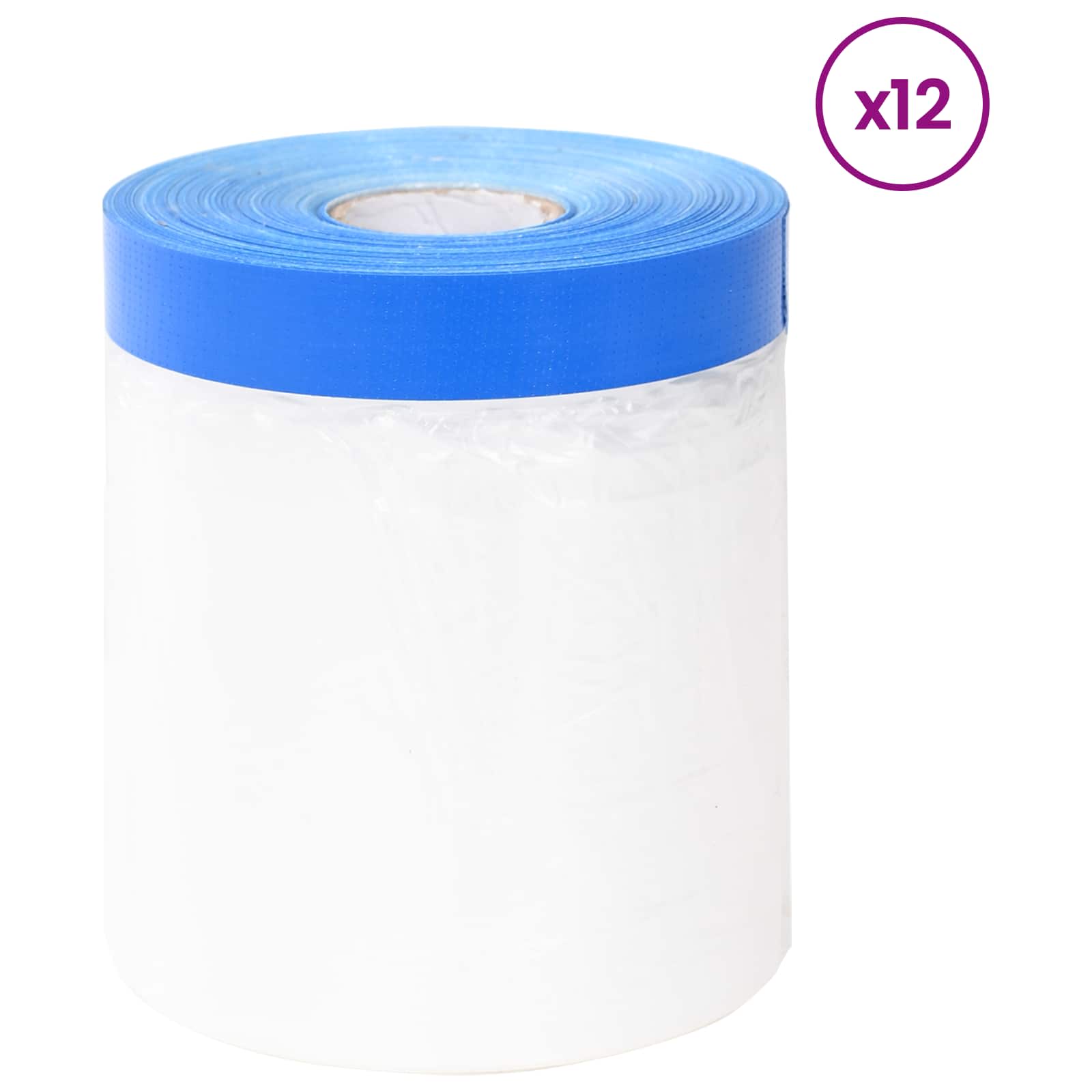 Abdeckfolie mit Klebeband 6 pcs Transparent und Blau