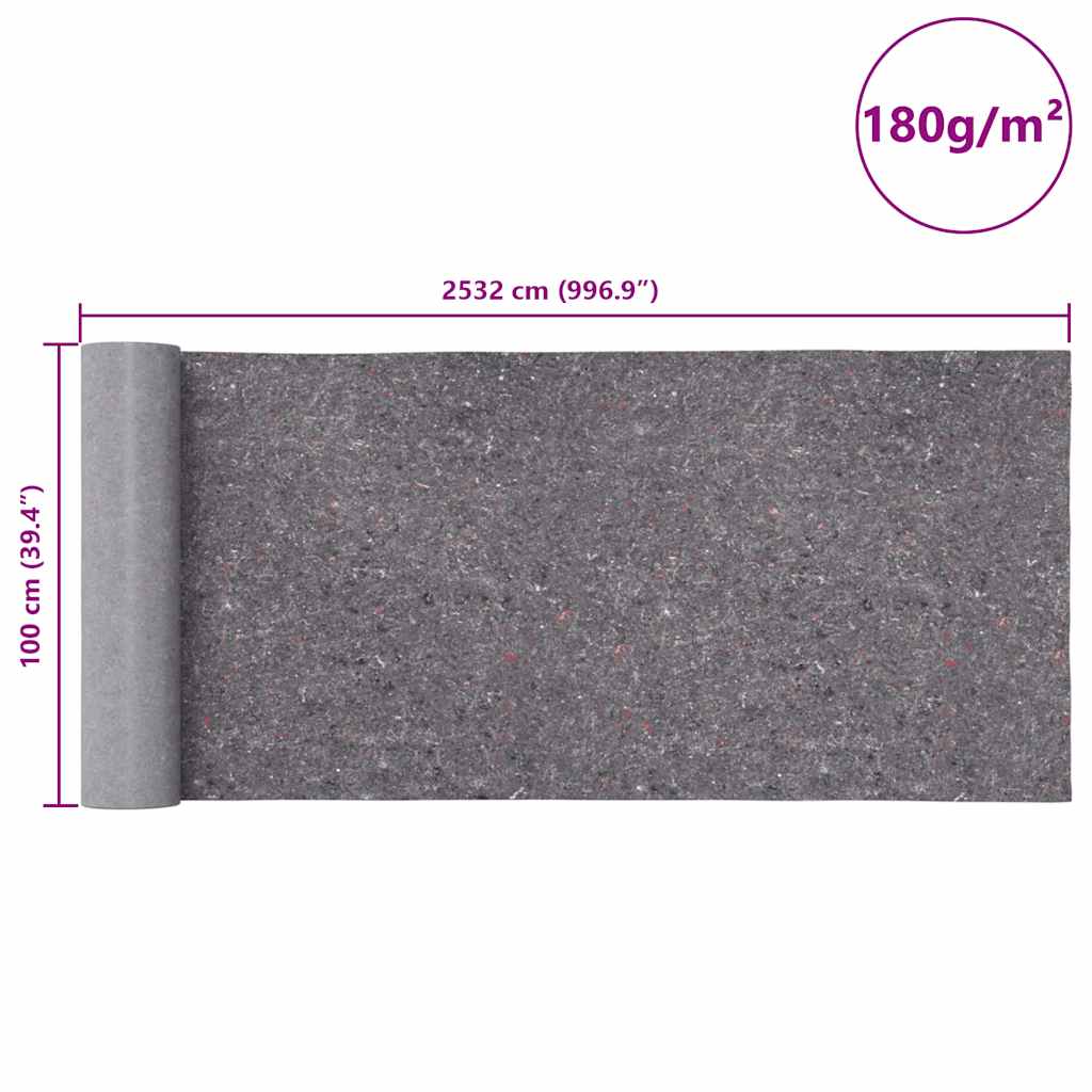 Rutschfestes Malervlies 50 m 180 g/m² Grau