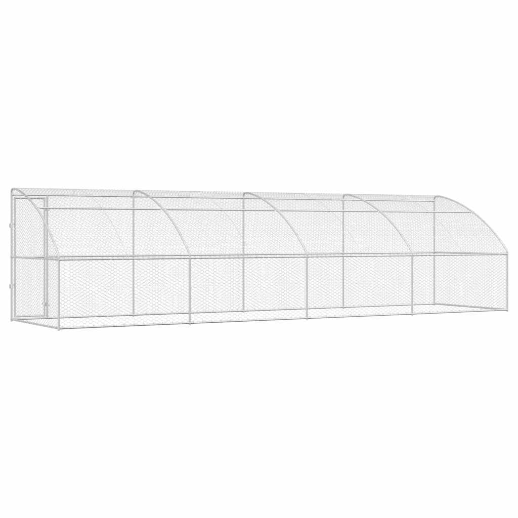 Hundekäfig 2 pcs Silber 4 x 2 x 2 m Verzinkter Stahl